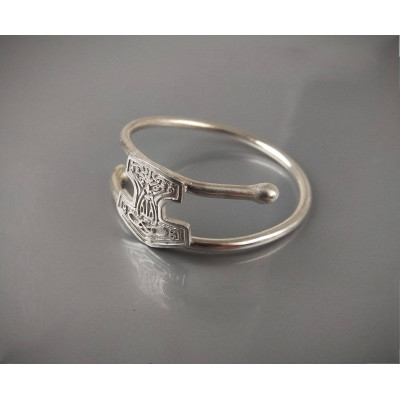 Thor's Hammer Mjolnir Sterling silver cock ring  - Adjustable penis ring - jewelry for mens