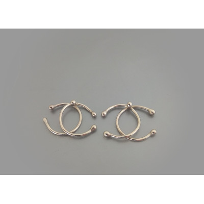 Handmade Silver Nipple Rings Non Piercing adjustable Nipple Rings