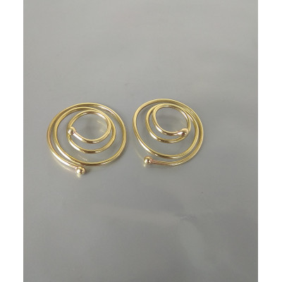 Brass Spiral Nipple Rings — Fake Piercing, Handmade, Sold as Pair