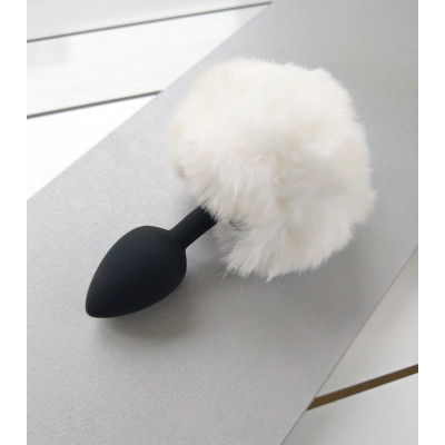 White Bunny Tail Accessory | Faux Fur Cosplay Tail 