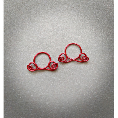 Red Copper Non-Piercing Nipple Rings