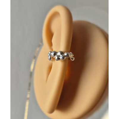 Handmade Silver Bubble Ear Cuff – Unique No-Piercing Design