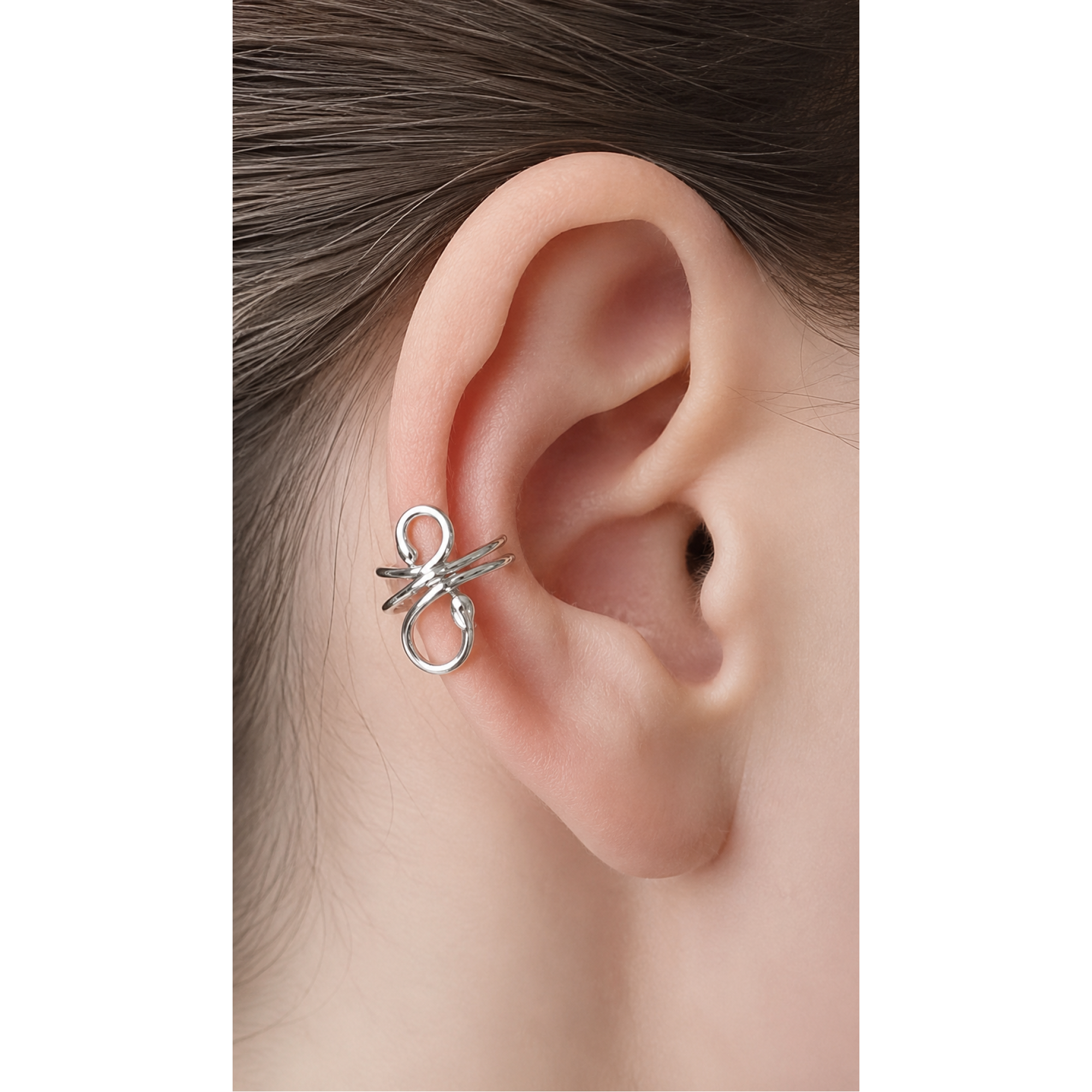 Sterling silver ear cuff - No piercing Ear Cuff — Image 2 of 9