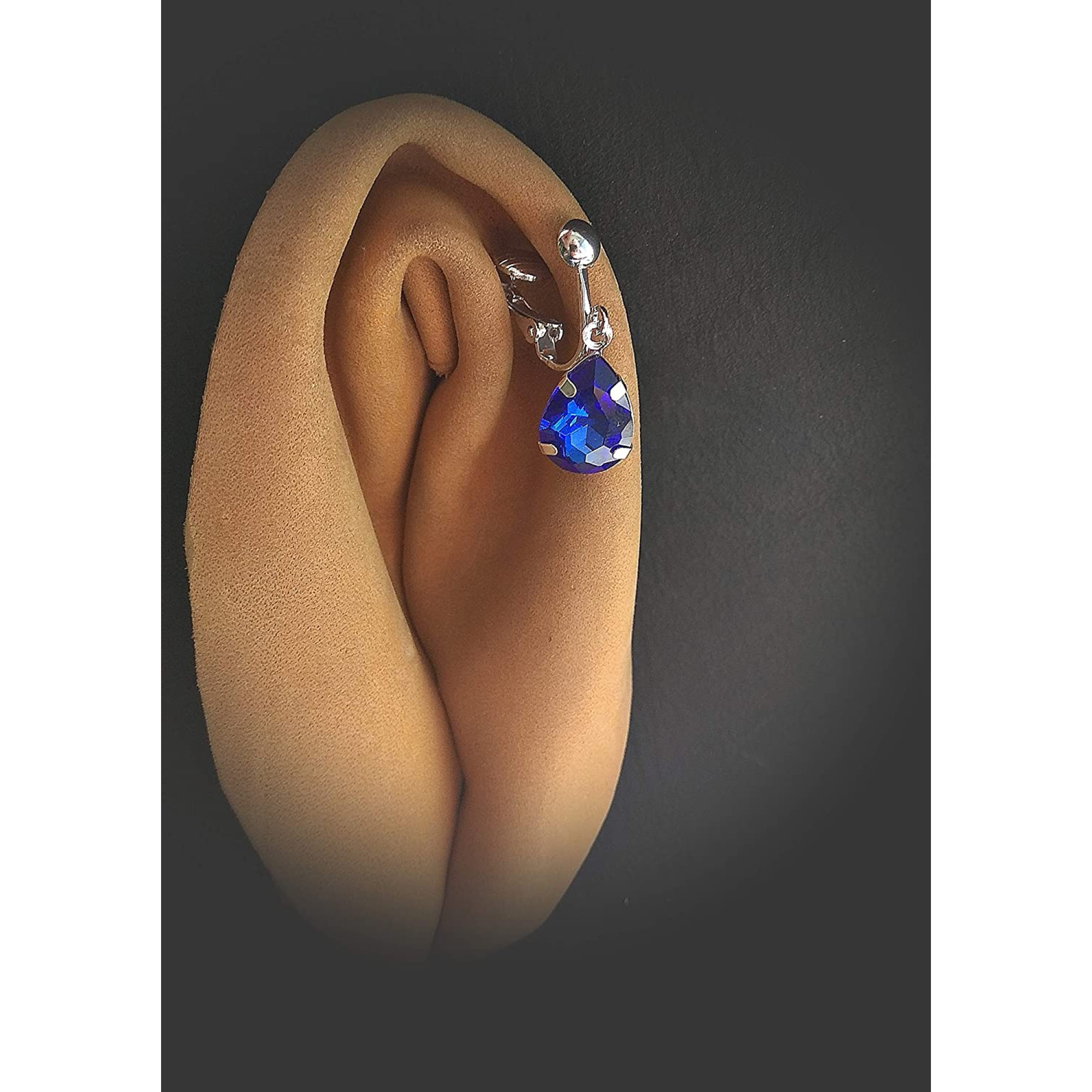 Royal Blue Crystal Faux Clitoral Jewelry — Image 3 of 7