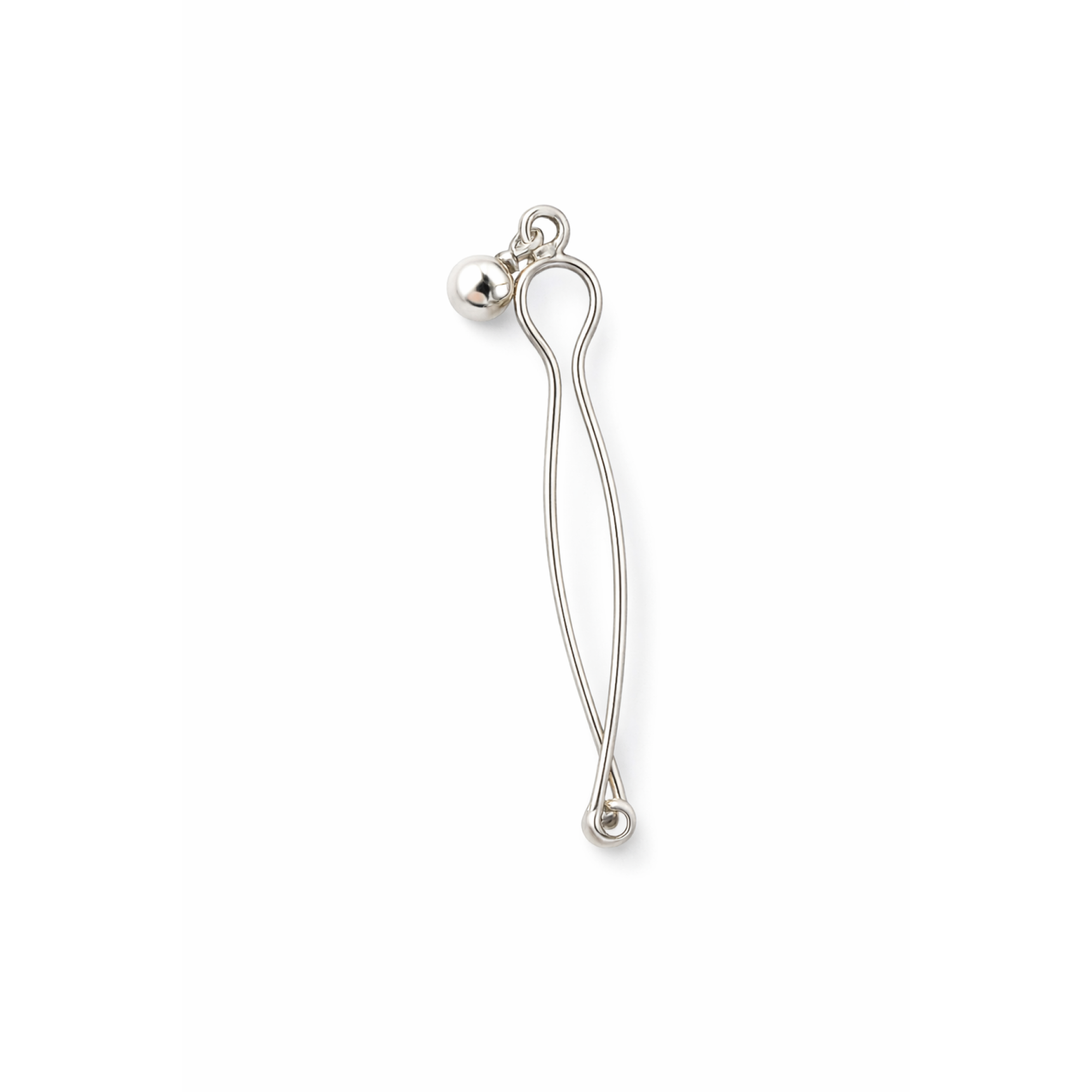Fake Christina Piercing Handmade Sterling Silver with 5mm Ball — Image 1 of 5