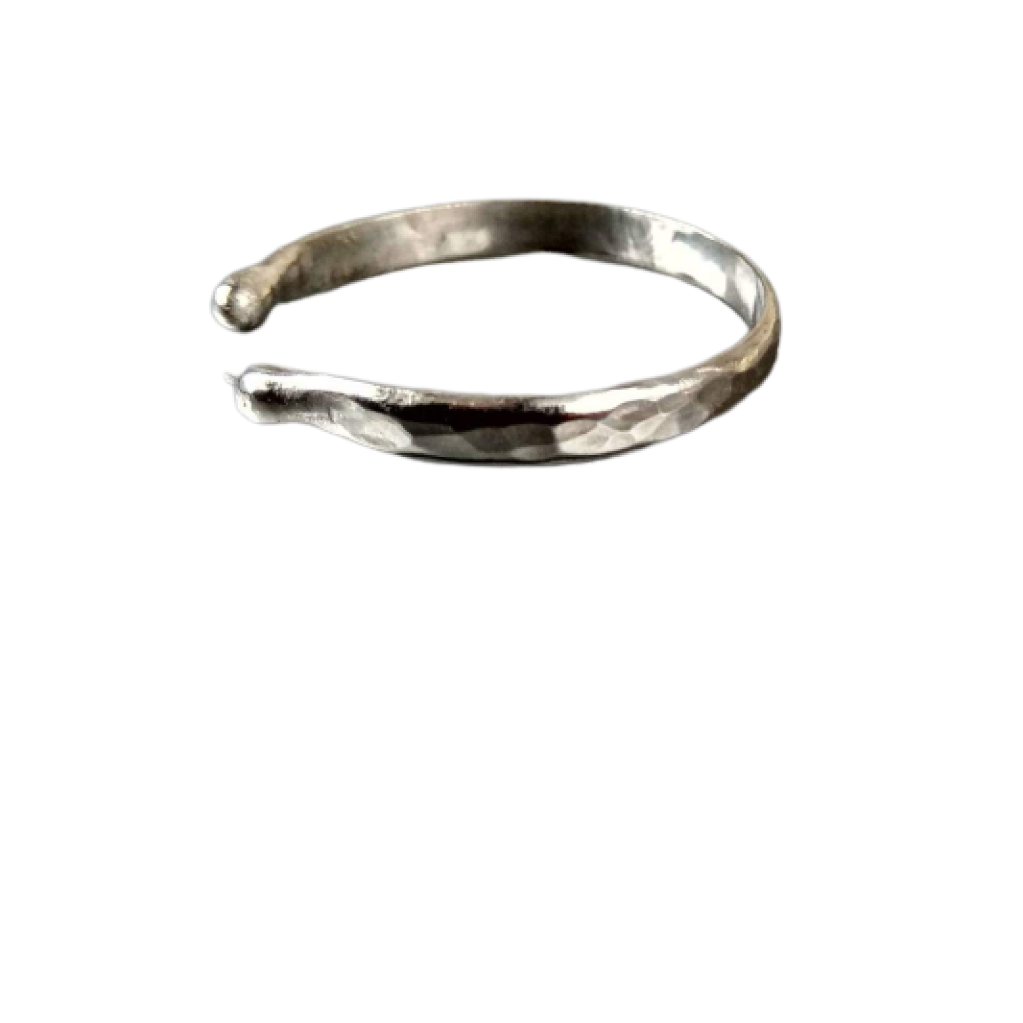 Personalized Male Jewelry | Adjustable Hammered Penis Ring — Image 3 of 6