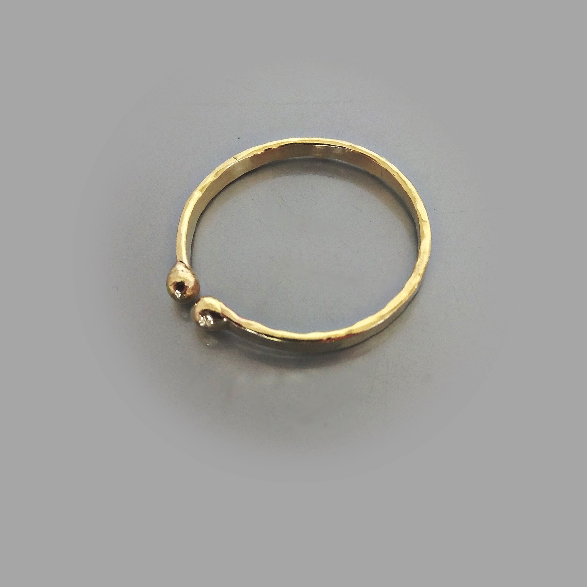 Handmade Hammered Brass Penis Ring – Adjustable Non-Piercing Jewelry for Men — Image 1 of 4