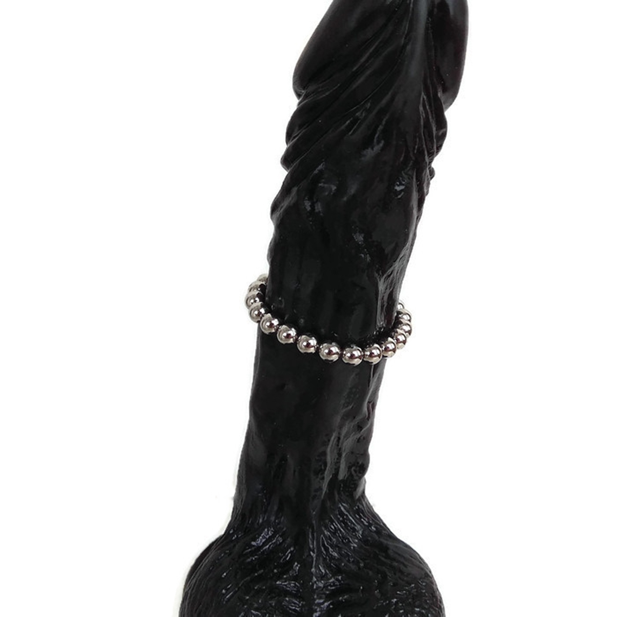 Magnetic Penis Ring with 5mm Beads – Adjustable Non-Piercing Male Jewelry — Image 2 of 5