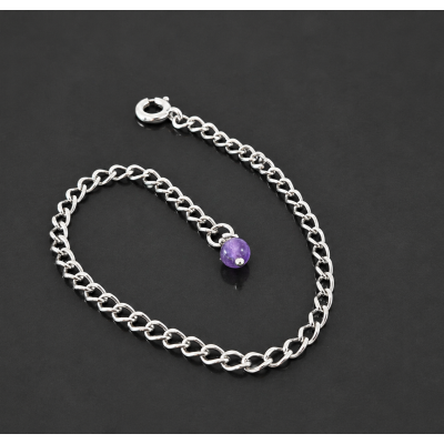 Amethyst Penis Chain — Non-Piercing Sterling Silver Adjustable