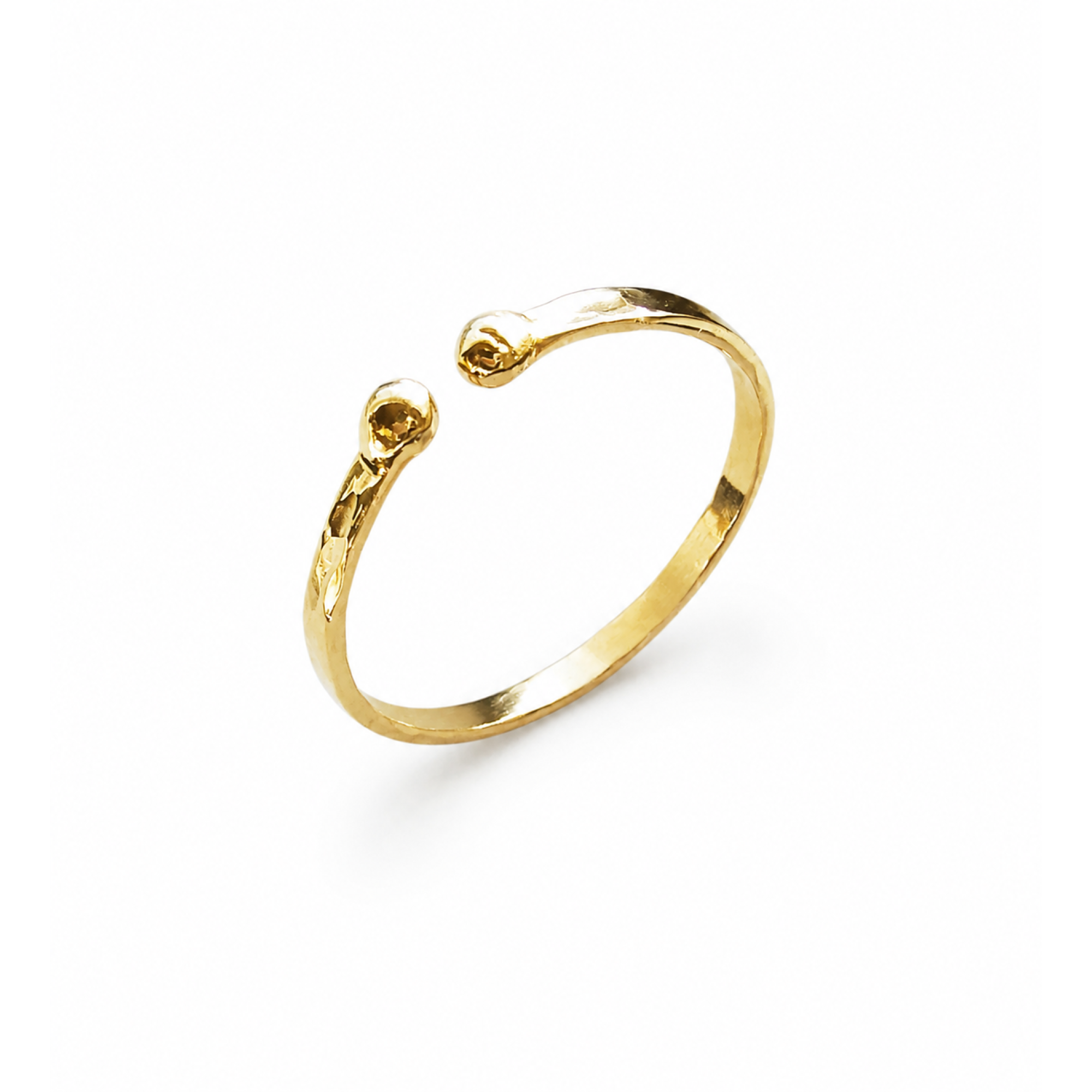Handmade Hammered Brass Penis Ring – Adjustable Non-Piercing Jewelry for Men — Image 3 of 4