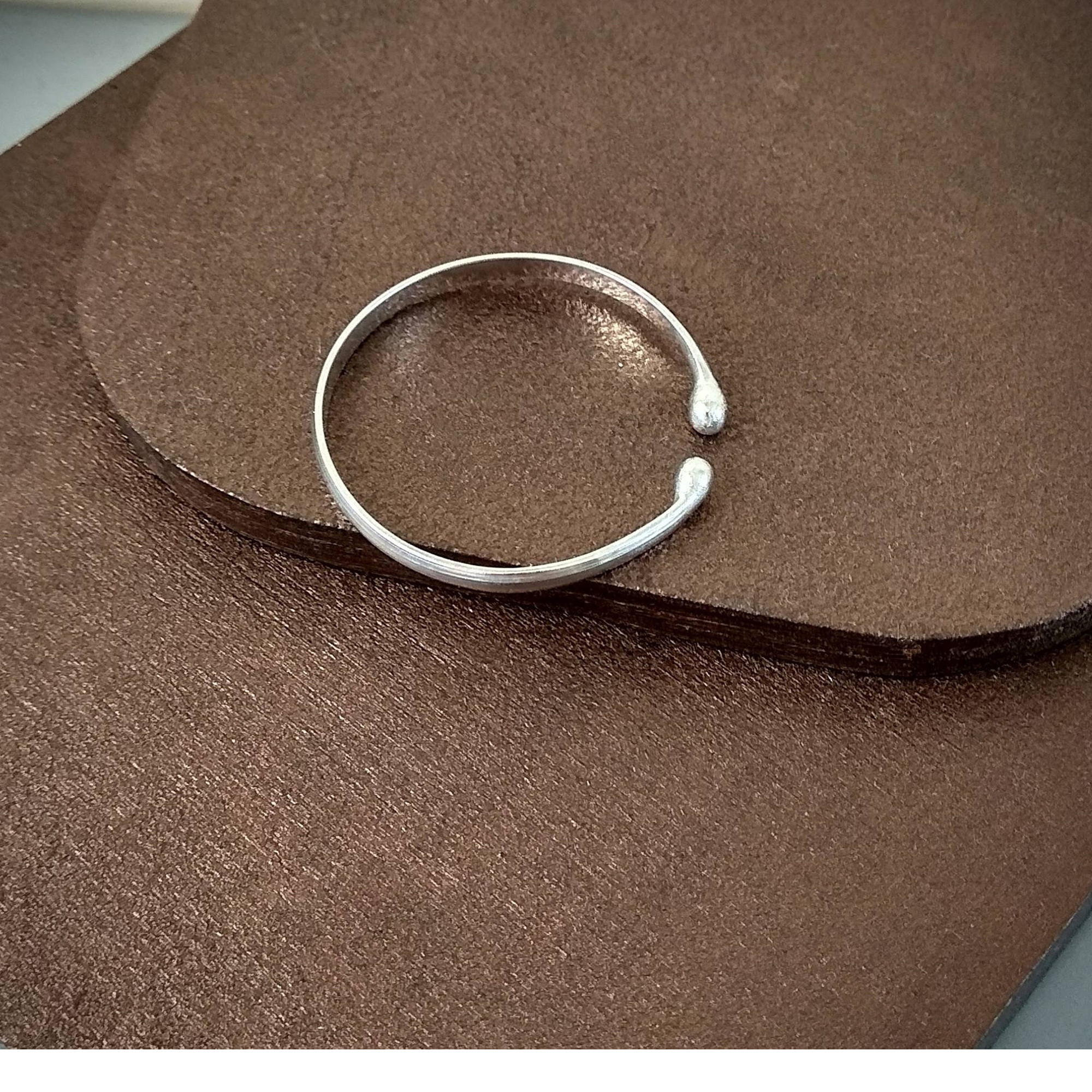 Handmade Sterling Silver Penis Ring – Adjustable 3 cm Non-Piercing Intimate Jewelry for Men — Image 2 of 4