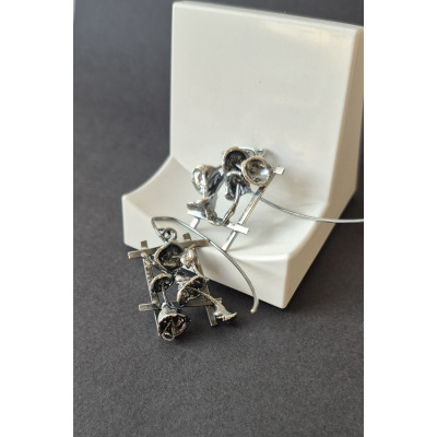 Unique Handmade Silver Earrings – Sculptural Artistic Jewelry by SilverBuds