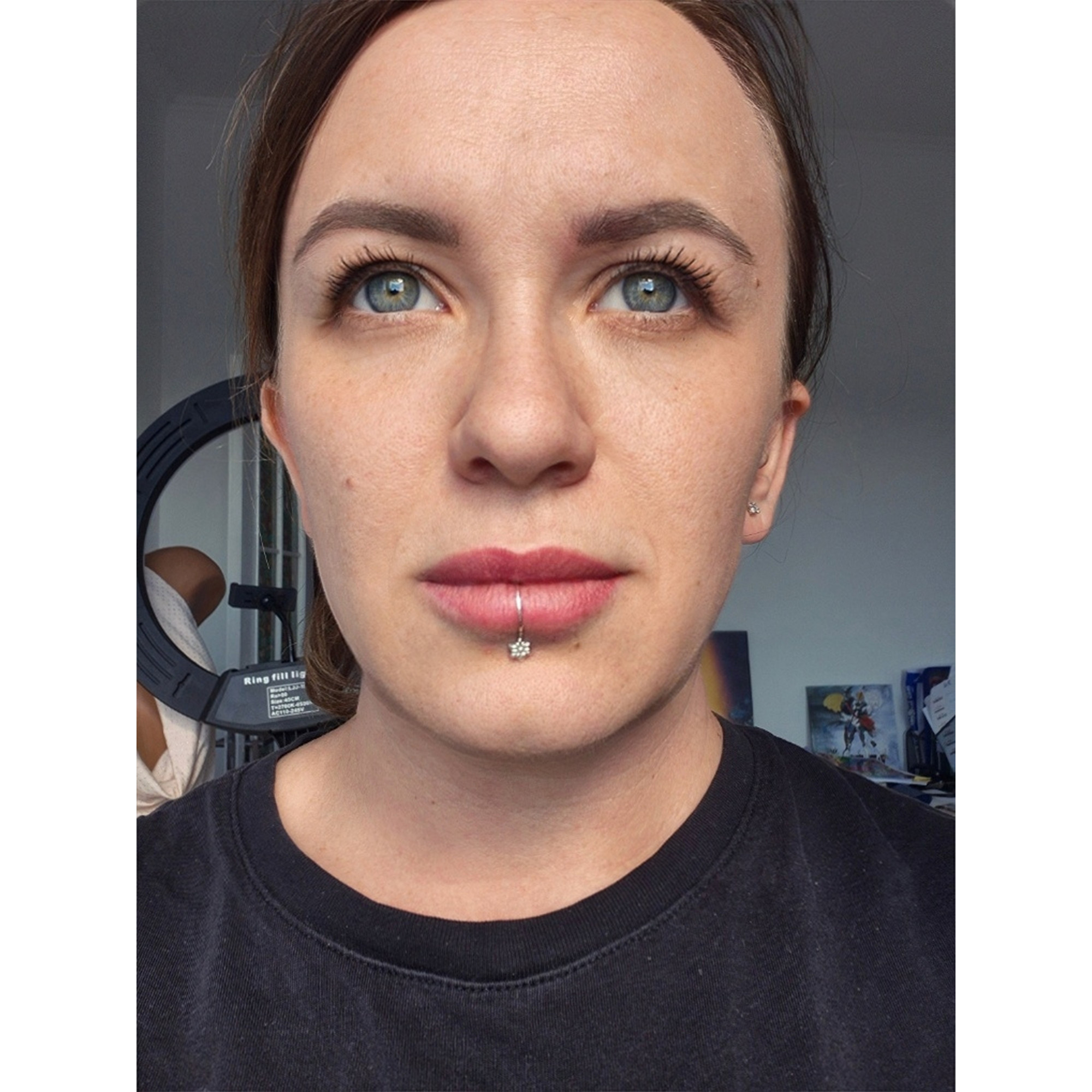 Handmade Silver Fake Lip Ring No Piercing — Image 2 of 8