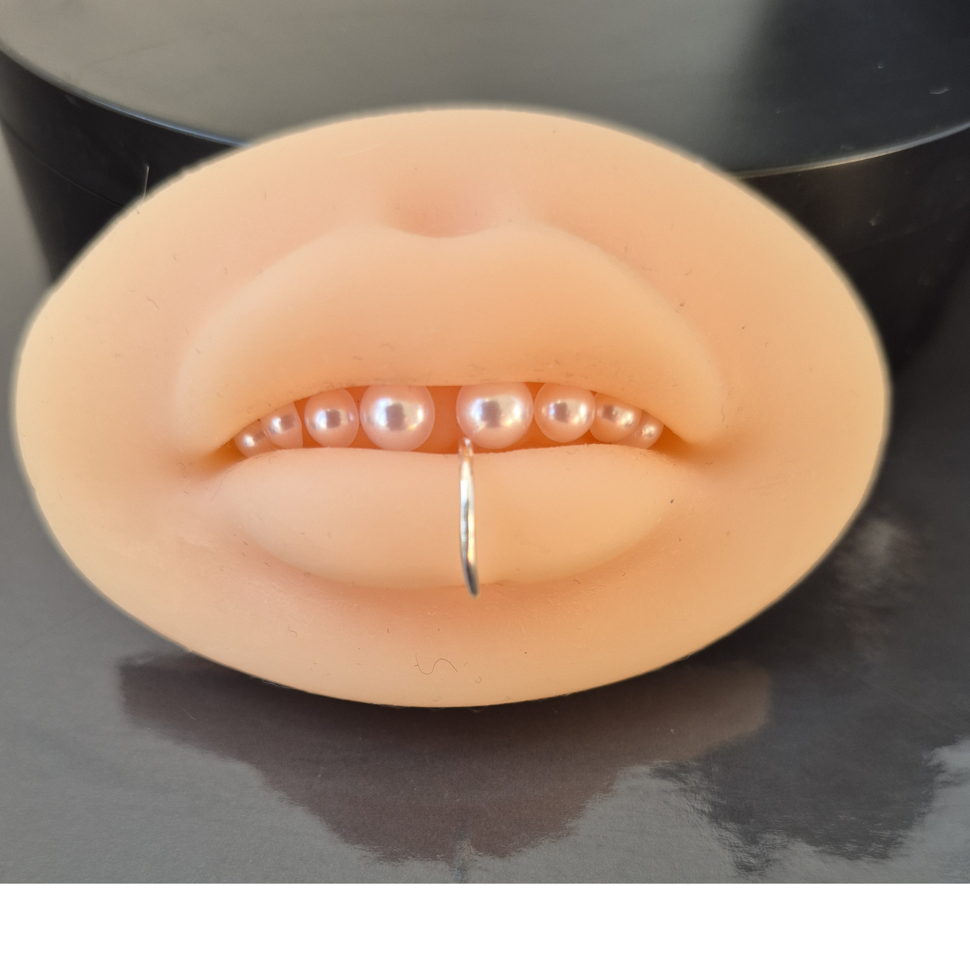 Handmade Sterling Silver Fake Lip Ring — Image 4 of 5