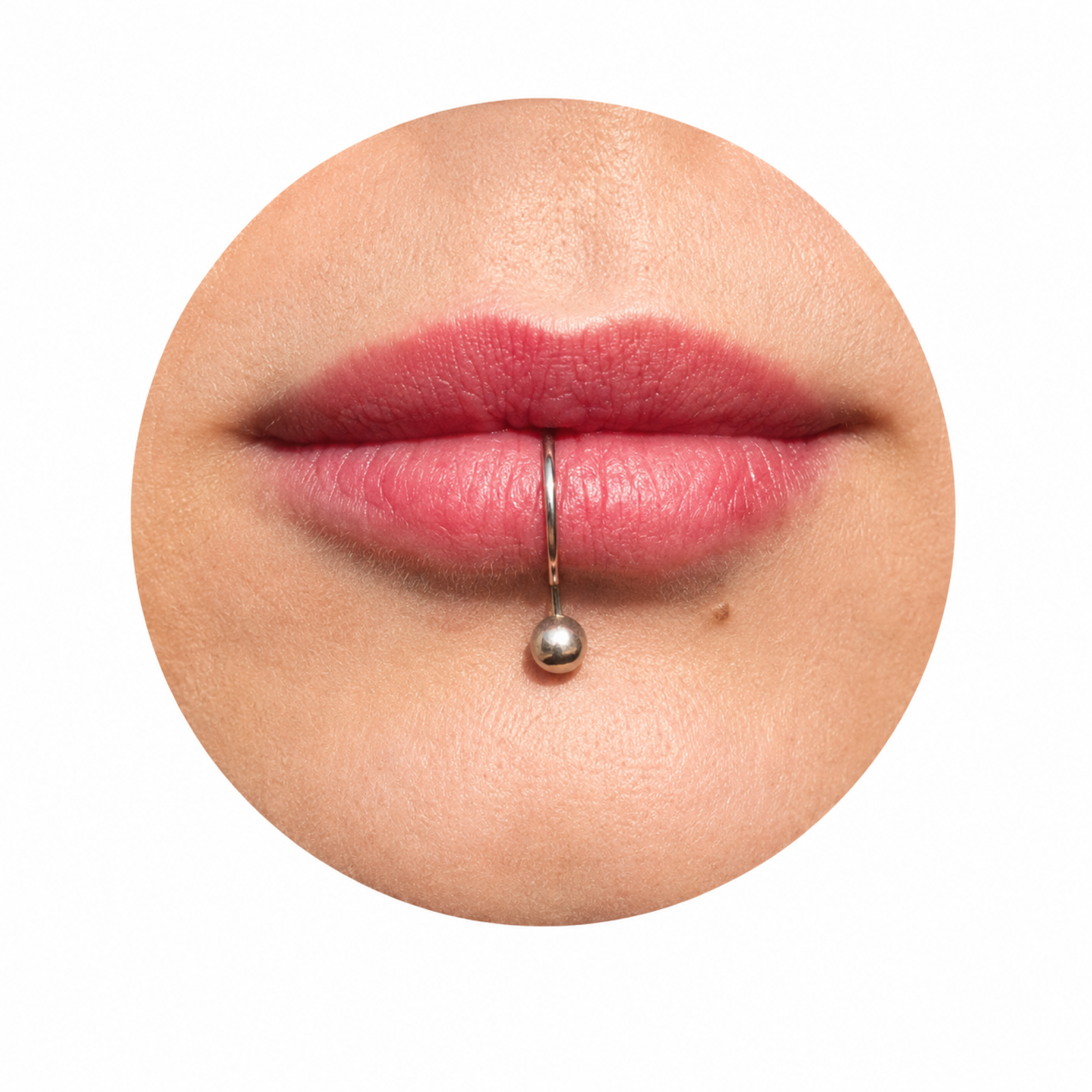 Ball Lip Cuff – Handmade Sterling Silver Fake Lip Ring, No Piercing Needed — Image 1 of 7
