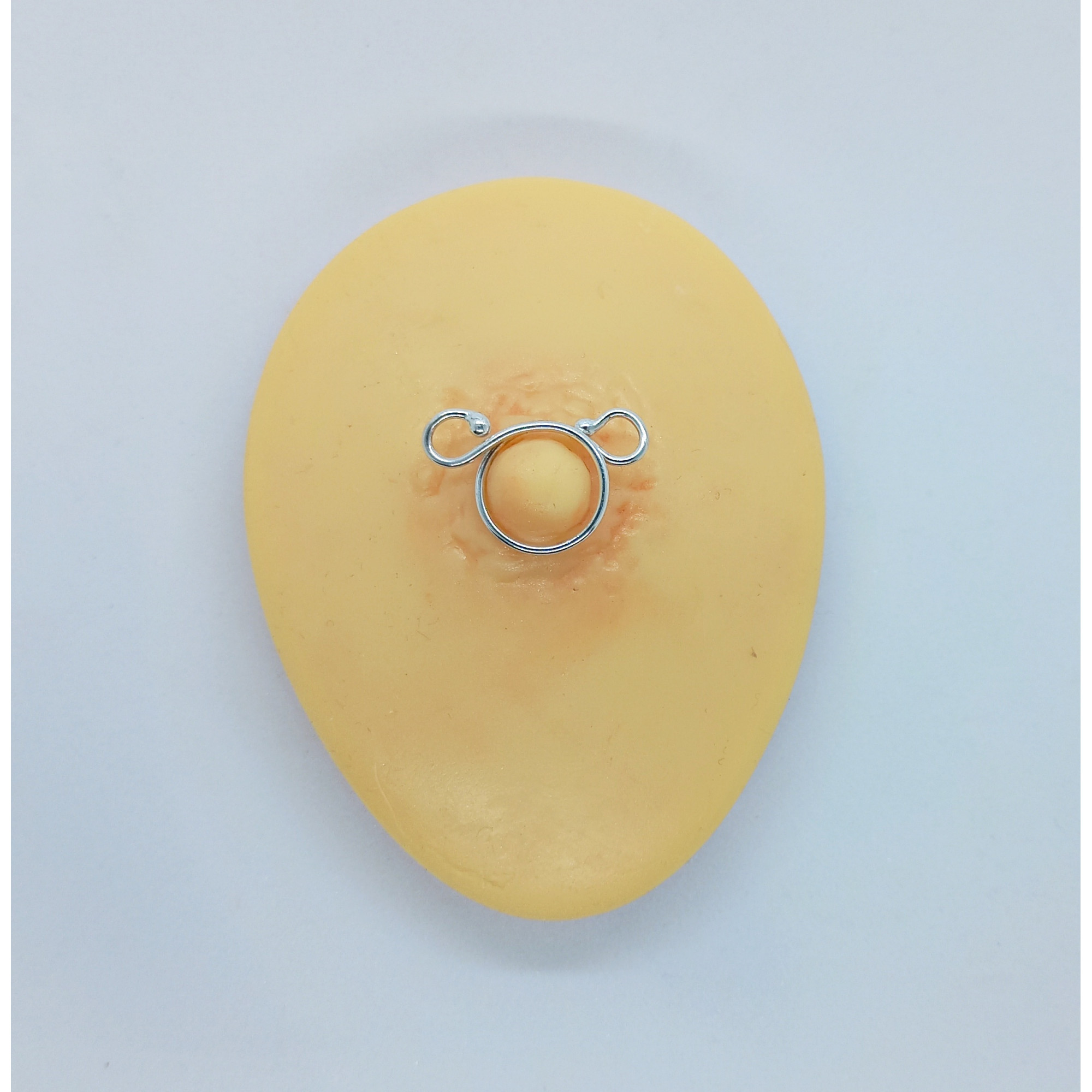 Sterling Silver Non-Piercing Nipple Rings with Side Loops — Pair — Image 12 of 17