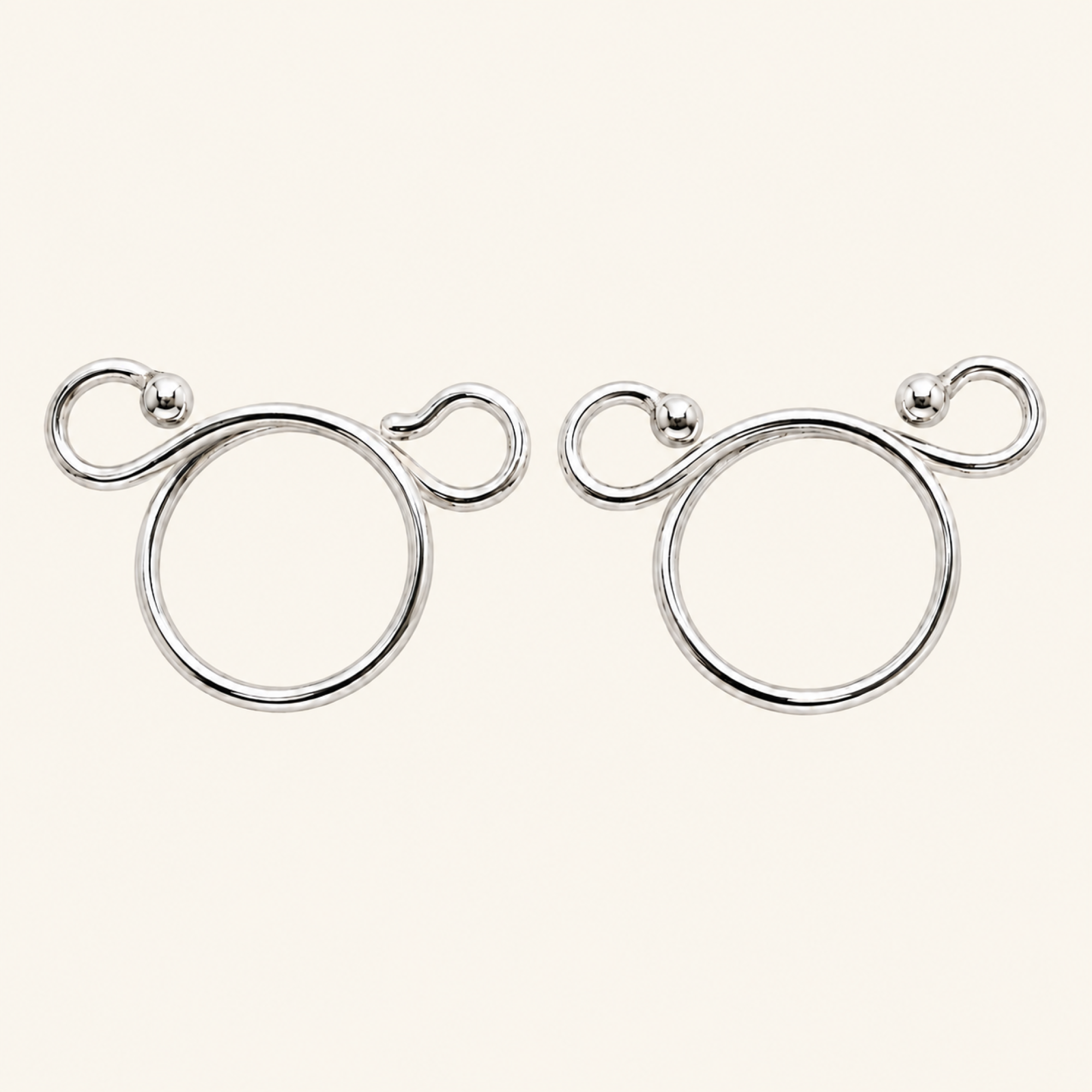 Sterling Silver Non-Piercing Nipple Rings with Side Loops — Pair — Image 10 of 17