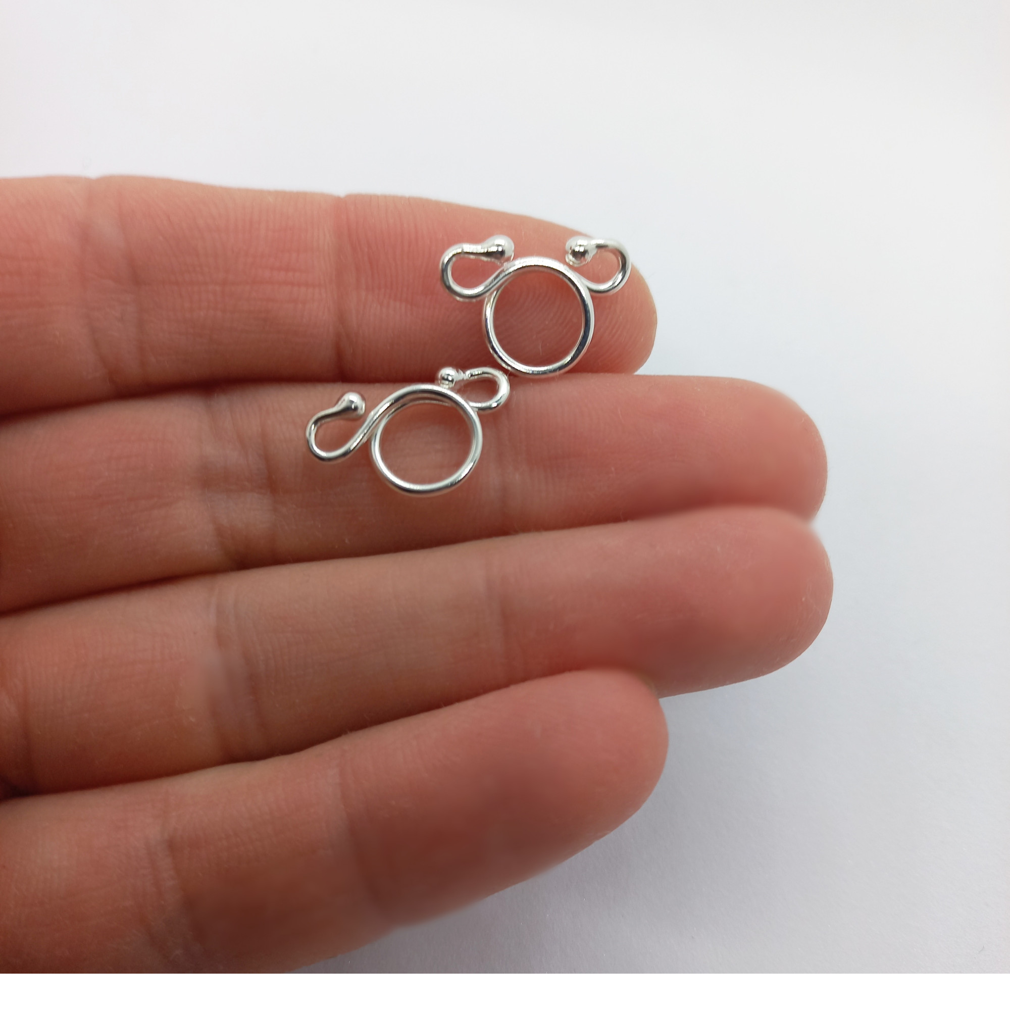 Sterling Silver Non-Piercing Nipple Rings with Side Loops — Pair — Image 6 of 17