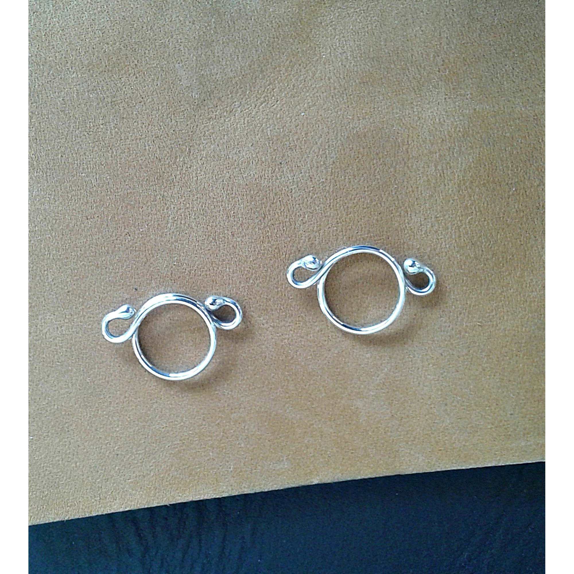 Sterling Silver Non-Piercing Nipple Rings with Side Loops — Pair — Image 4 of 17