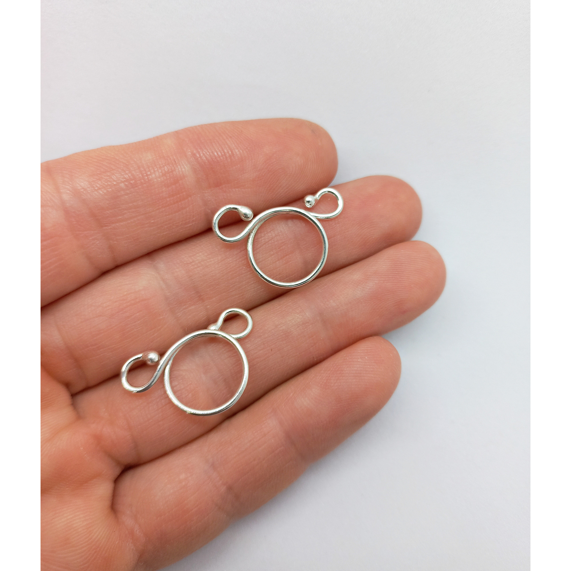 Sterling Silver Non-Piercing Nipple Rings with Side Loops — Pair — Image 7 of 17