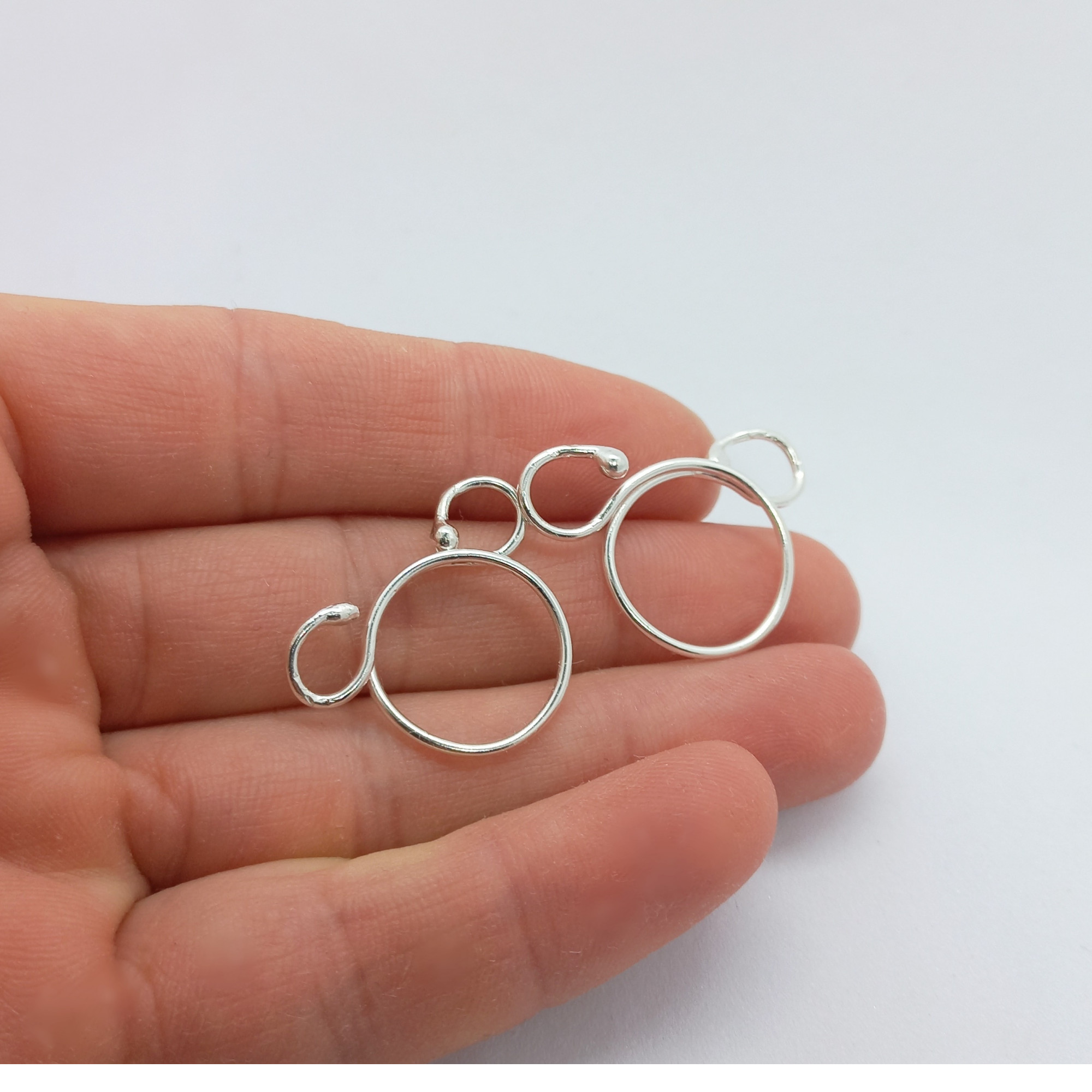 Sterling Silver Non-Piercing Nipple Rings with Side Loops — Pair — Image 15 of 17