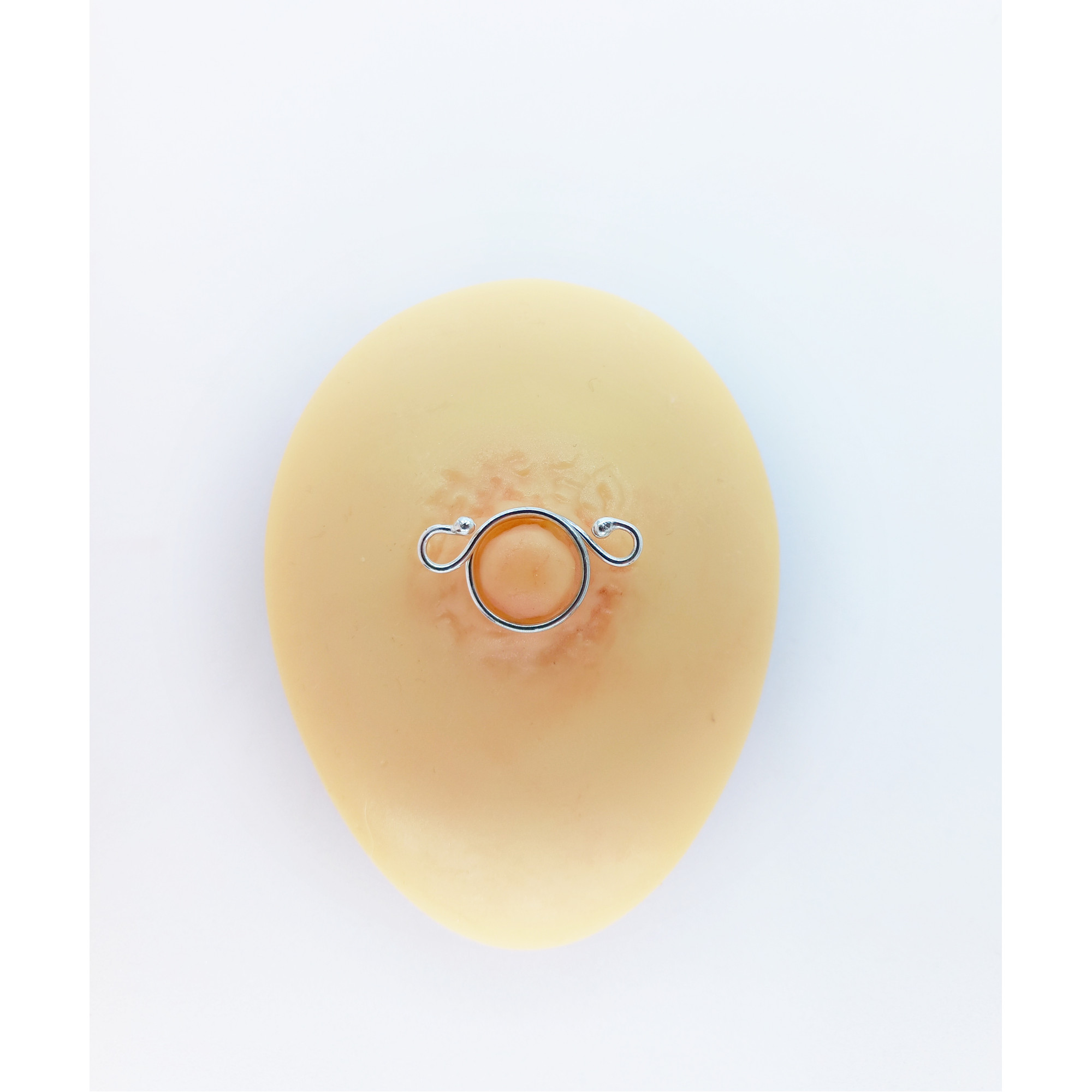 Sterling Silver Non-Piercing Nipple Rings with Side Loops — Pair — Image 14 of 17