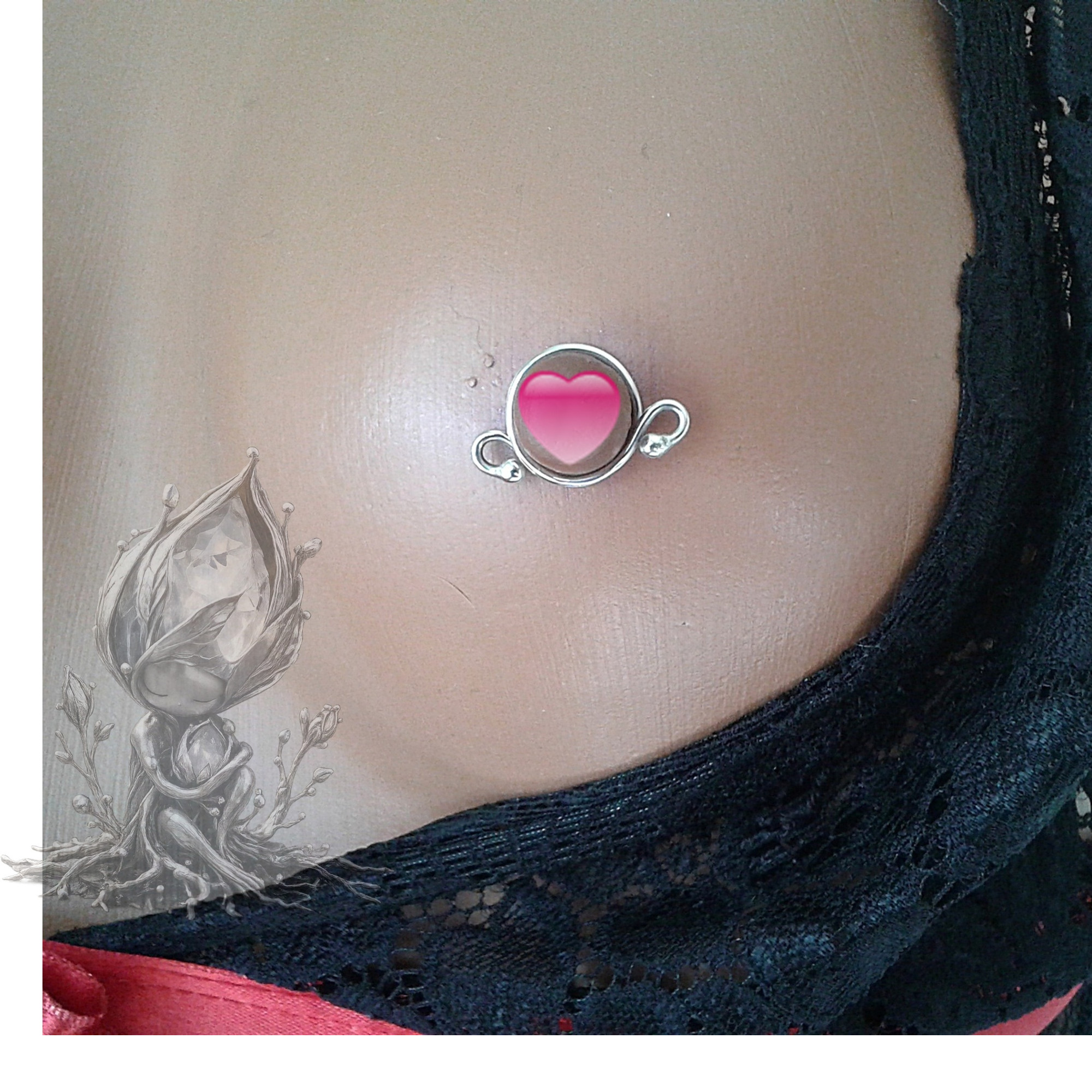 Sterling Silver Non-Piercing Nipple Rings with Side Loops — Pair — Image 9 of 17