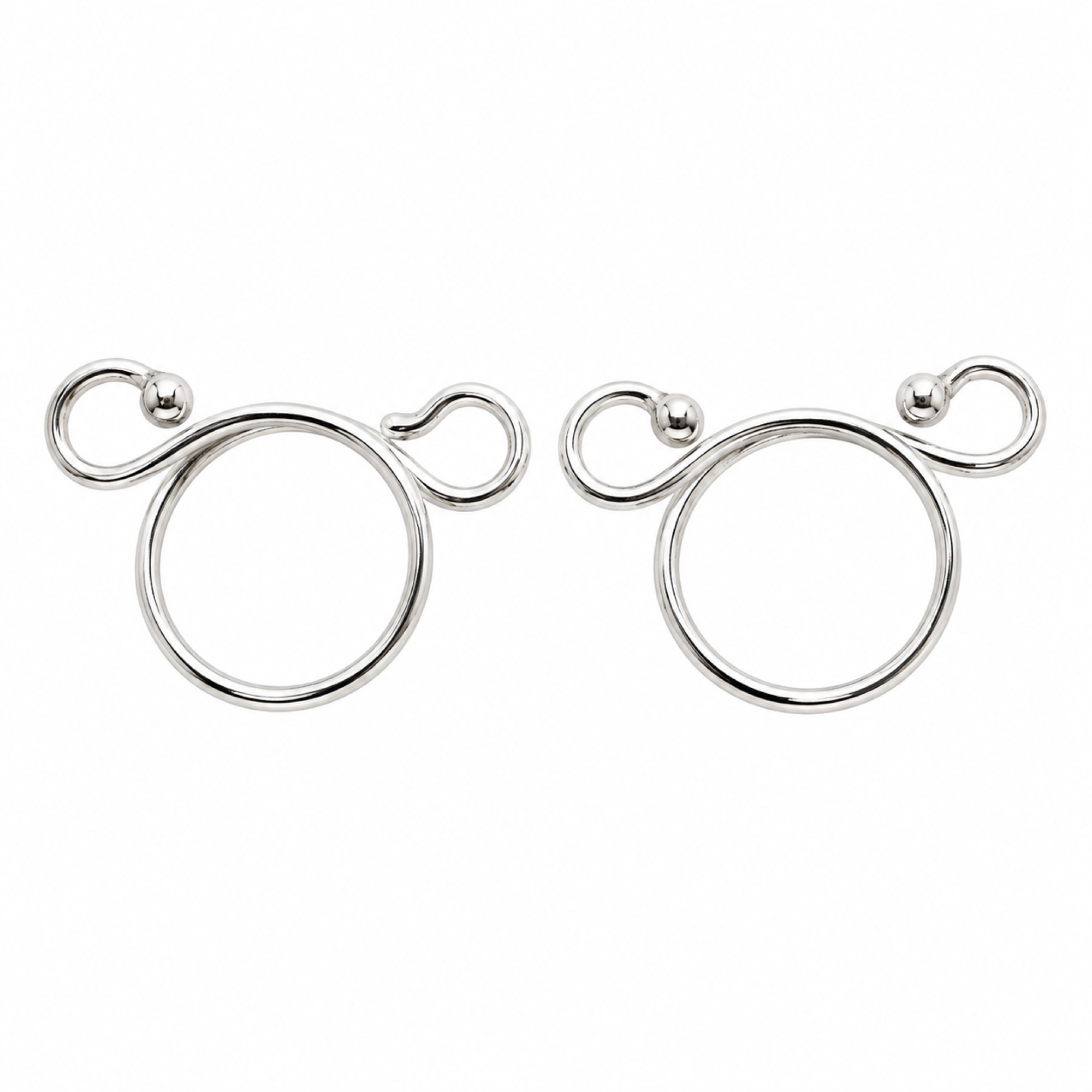Sterling Silver Non-Piercing Nipple Rings with Side Loops — Pair — Image 1 of 17
