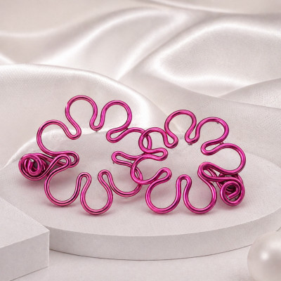 Pink  Flower Nipple Rings, non Piercing Nipple shield, Sexy Nipple Clamps, intimate Jewelry 
