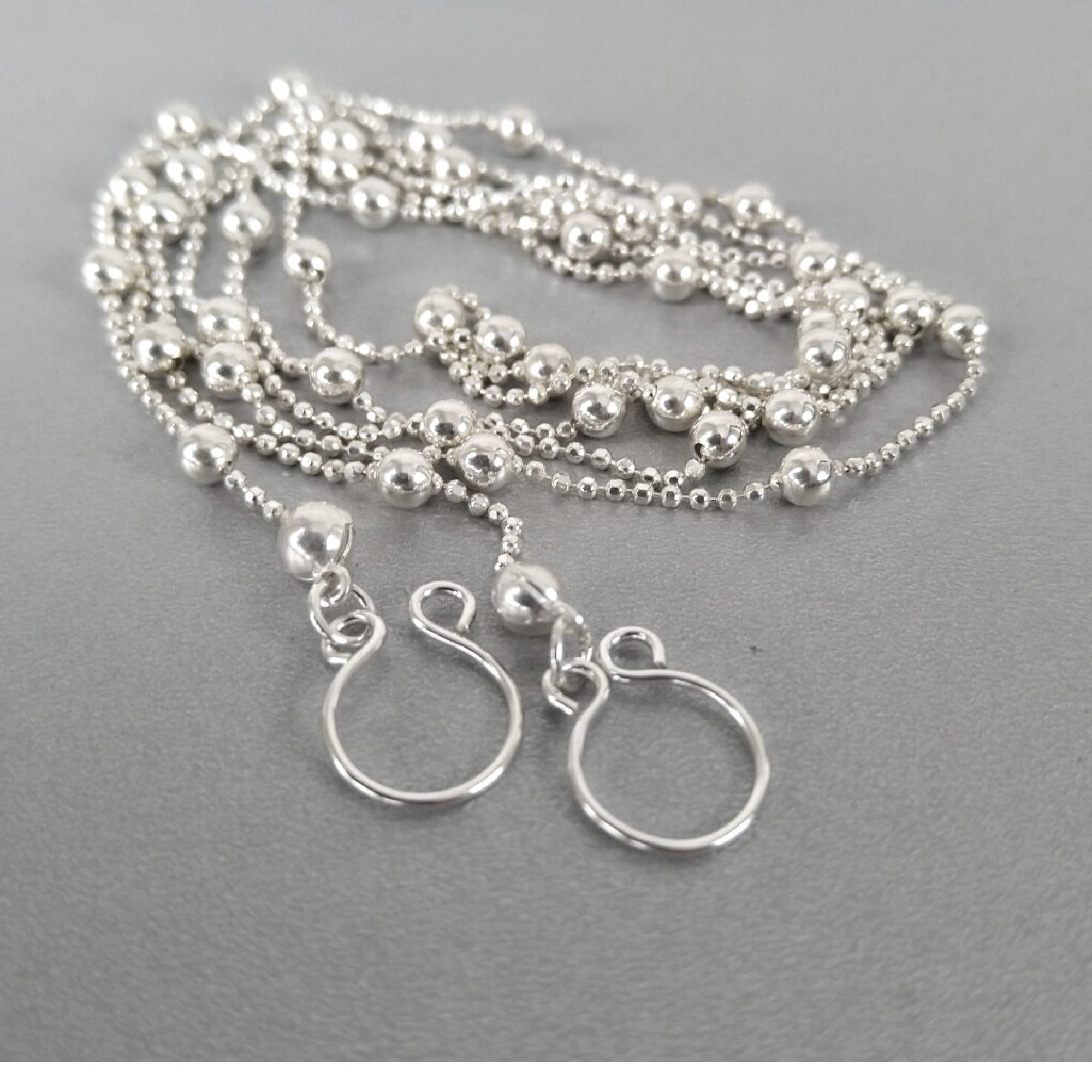 Handmade Non-Piercing Silver Nipple Chain Necklace — Image 2 of 6