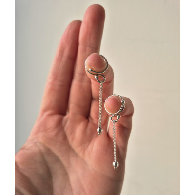 Nipple Rings Solid Silver Body Jewelry Nipple Dangles