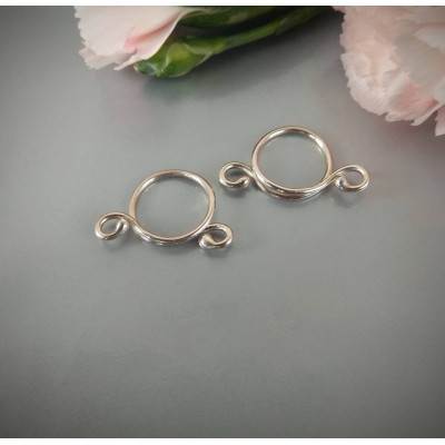 Sterling Silver Non Piercing Nipple Rings with Side Loops