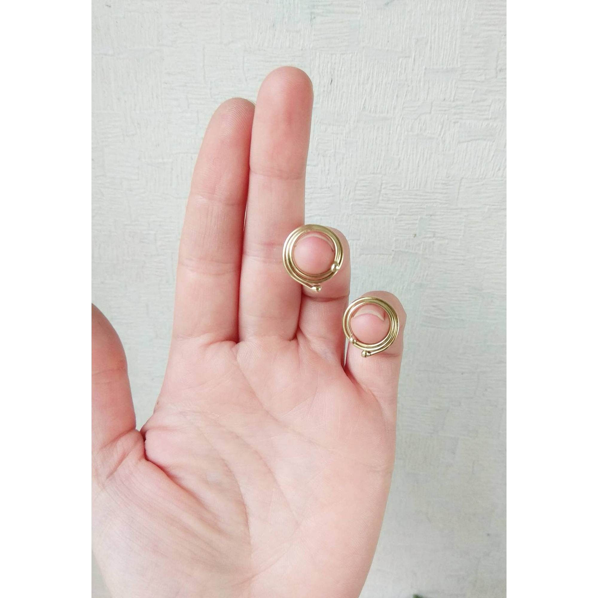 Handmade Brass Spiral Non-Piercing Nipple Rings (Pair) — Image 5 of 8