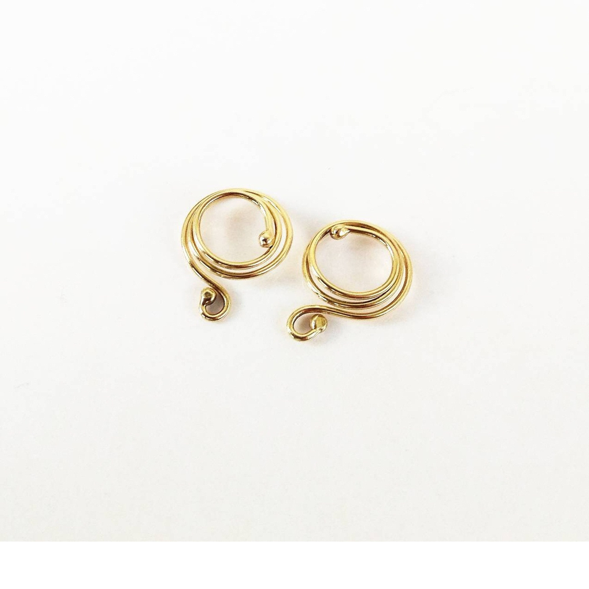 Handmade Brass Spiral Non-Piercing Nipple Rings (Pair) — Image 6 of 8
