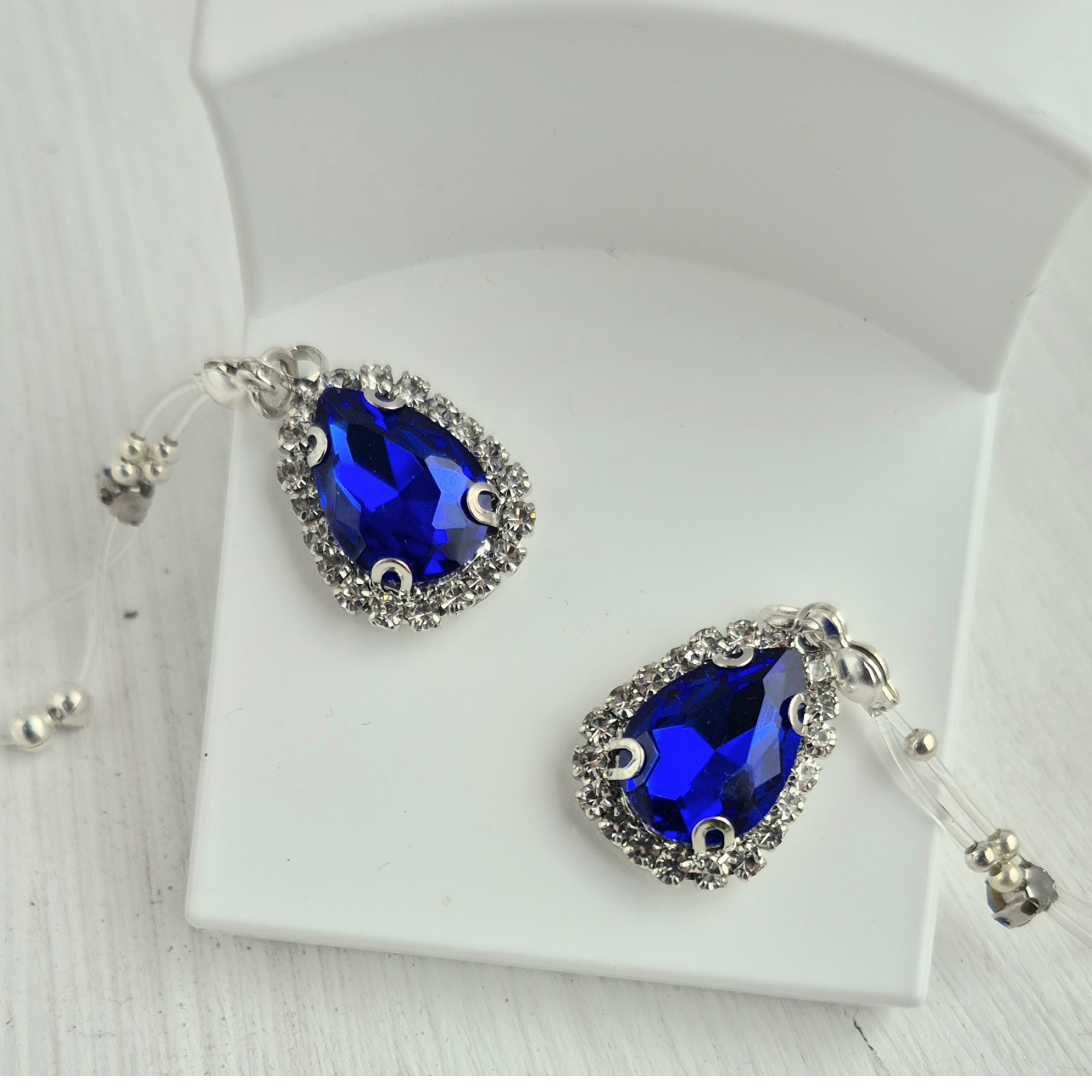 Crystal Nipple Rings – Handmade Fake Piercing with Silver Beads and Sparkling Glass Crystals, No Piercing Needed — Image 6 of 8