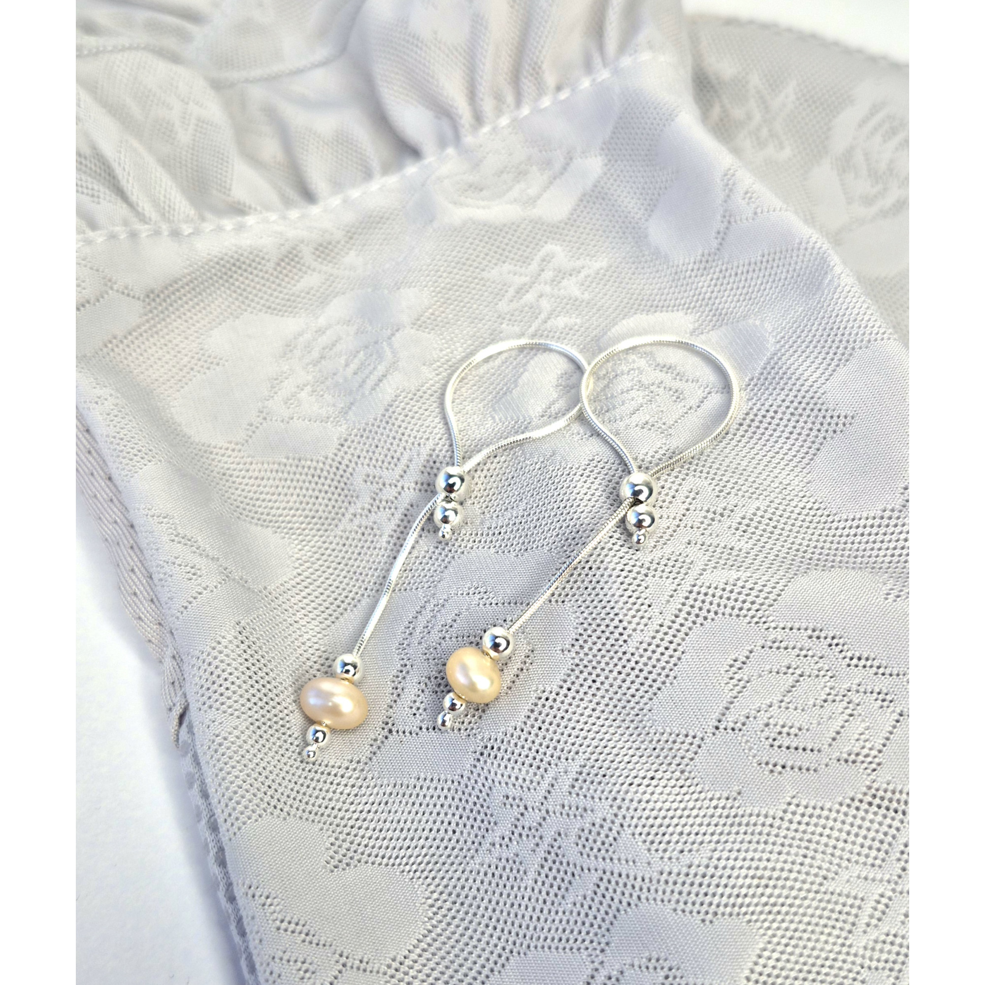 Adjustable Handmade Sterling Silver Breast Jewelry with Natural Pearls — Image 8 of 14
