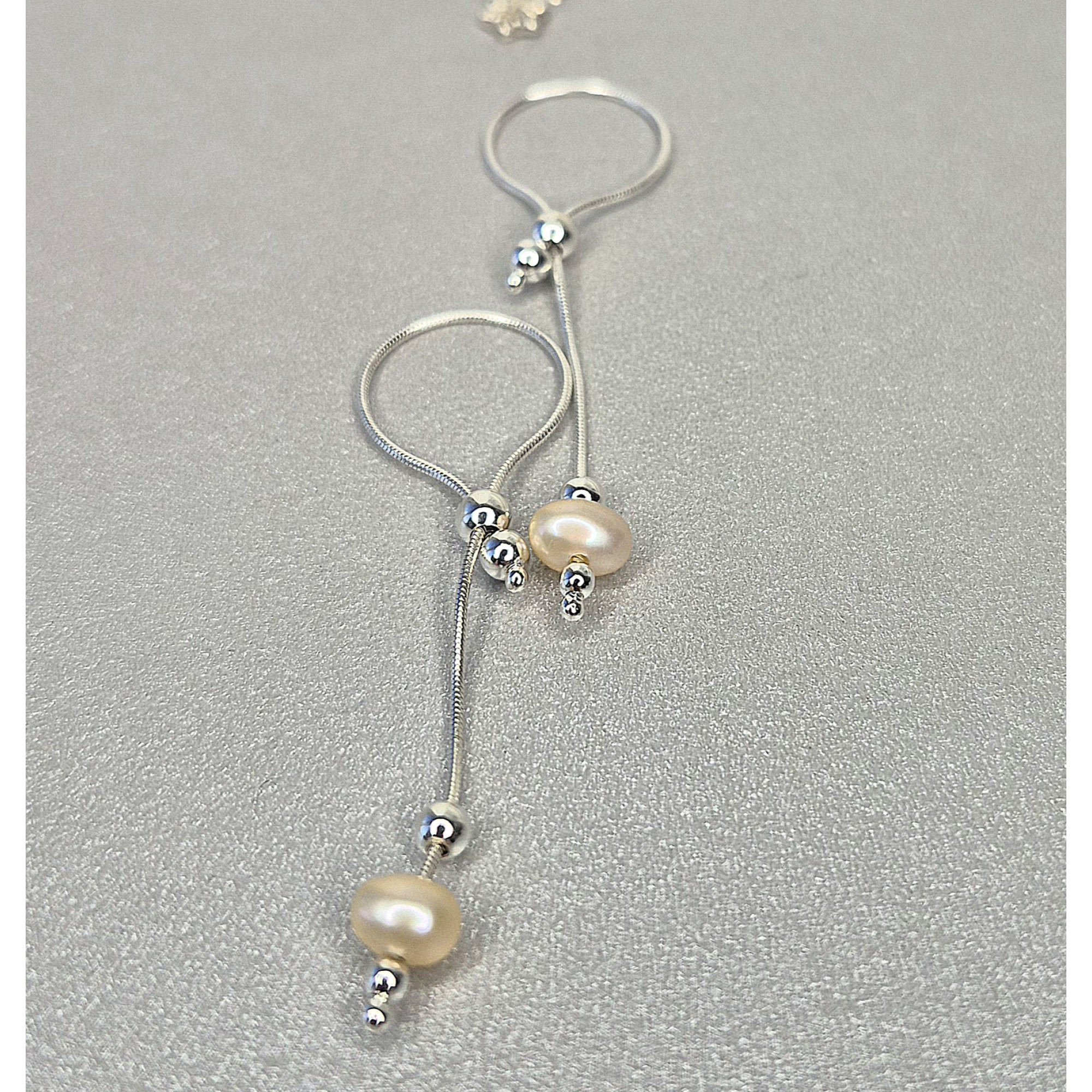 Adjustable Handmade Sterling Silver Breast Jewelry with Natural Pearls — Image 13 of 14
