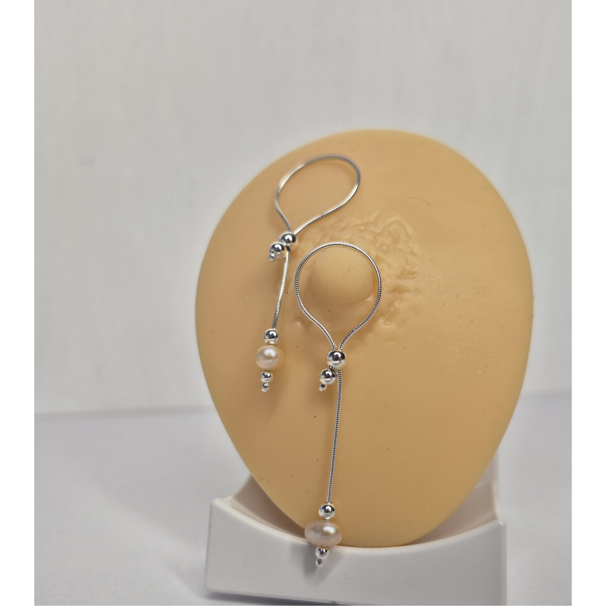 Adjustable Handmade Sterling Silver Breast Jewelry with Natural Pearls — Image 14 of 14
