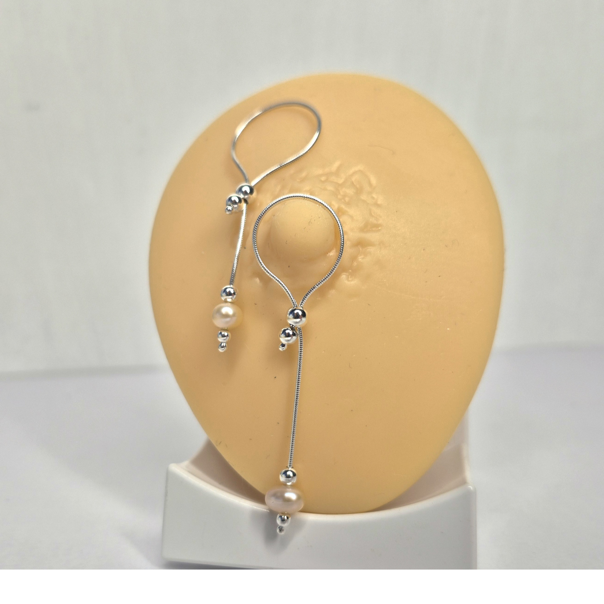 Adjustable Handmade Sterling Silver Breast Jewelry with Natural Pearls — Image 5 of 14