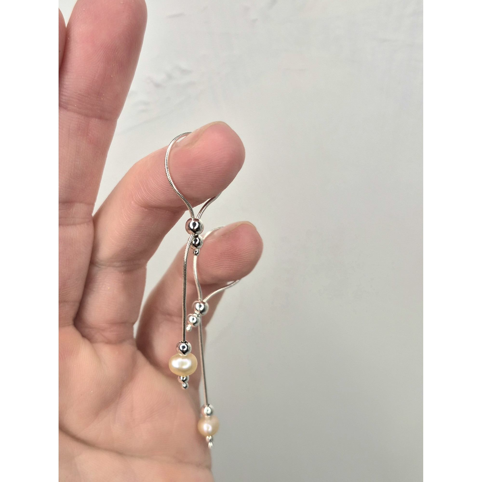 Adjustable Handmade Sterling Silver Breast Jewelry with Natural Pearls — Image 10 of 14