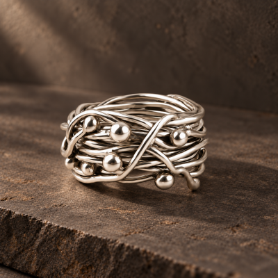 Nest Ring – US size 9.5 only  Boho Wire Wrap Ring