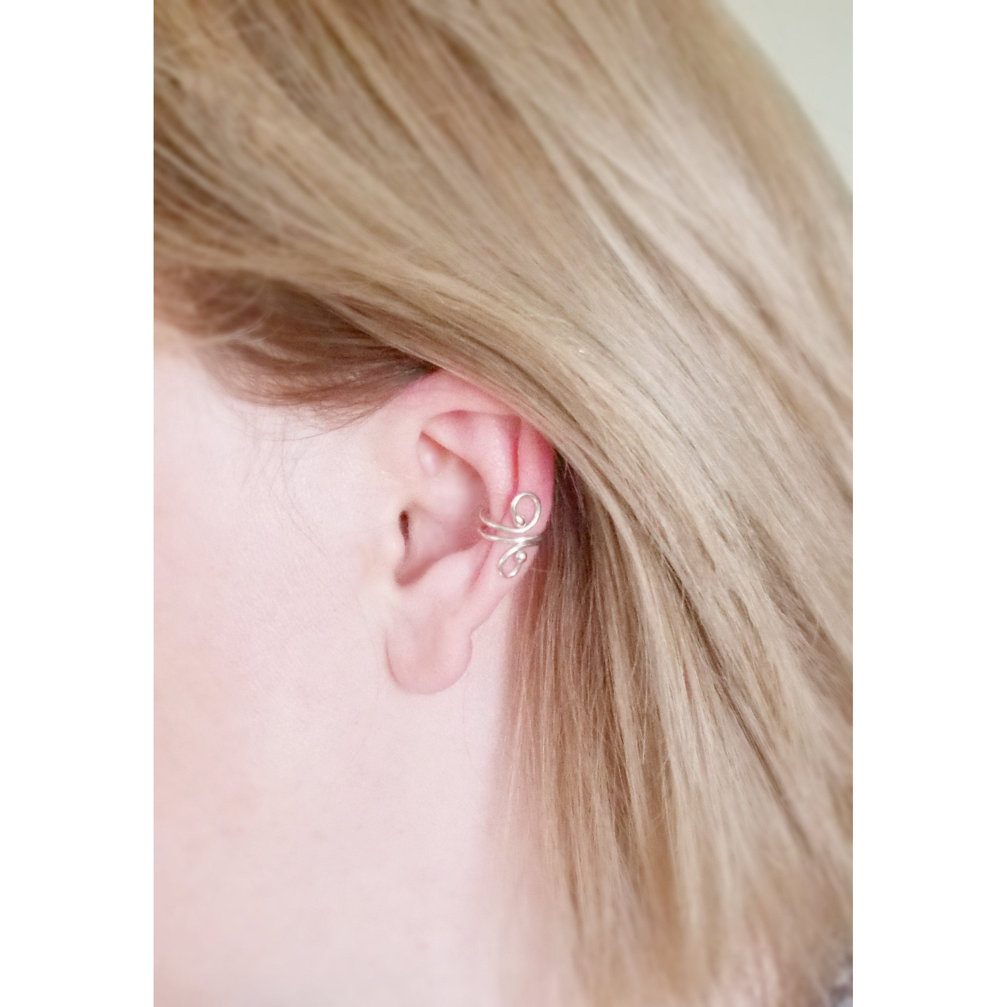 Sterling silver ear cuff - No piercing Ear Cuff — Image 6 of 9