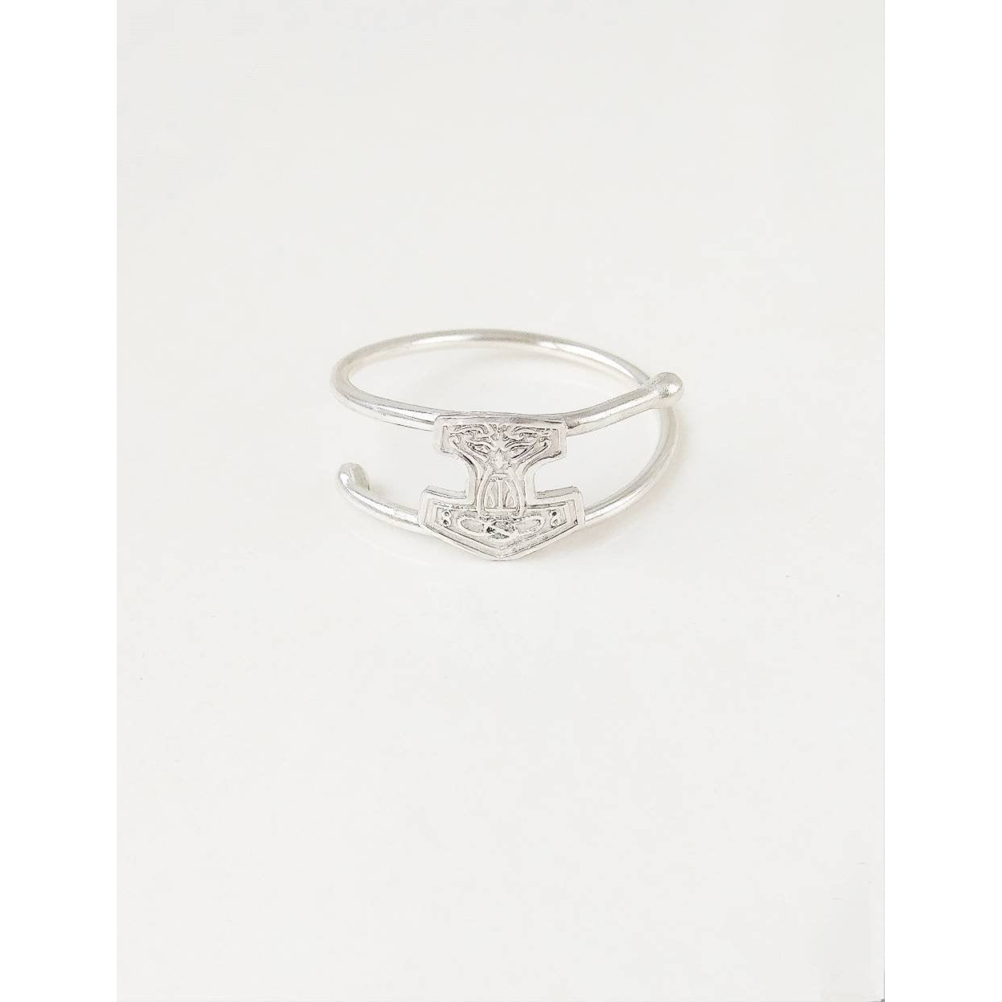 Thor's Hammer Mjolnir Sterling silver cock ring  - Adjustable penis ring - jewelry for mens — Image 4 of 11