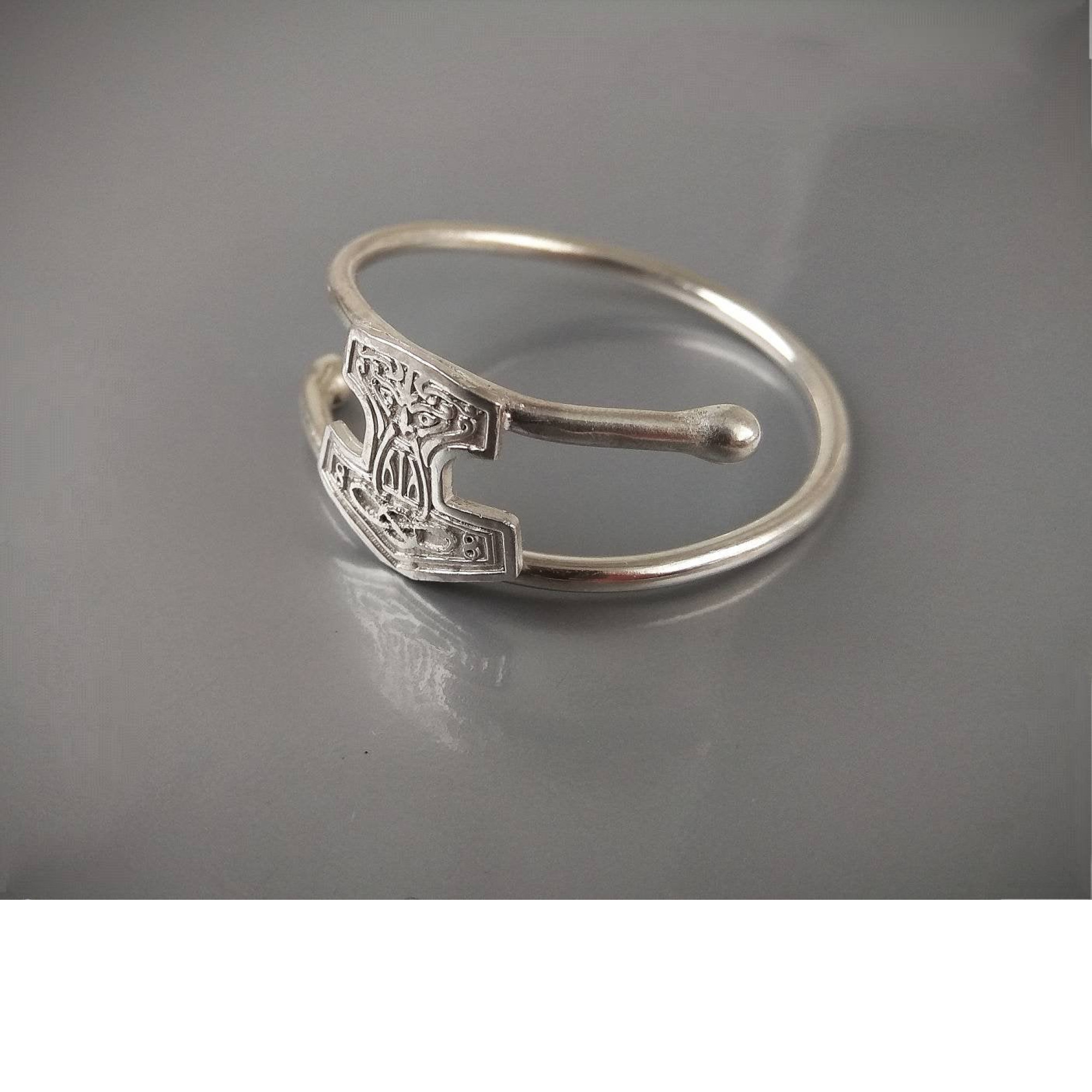 Thor's Hammer Mjolnir Sterling silver cock ring  - Adjustable penis ring - jewelry for mens — Image 1 of 11