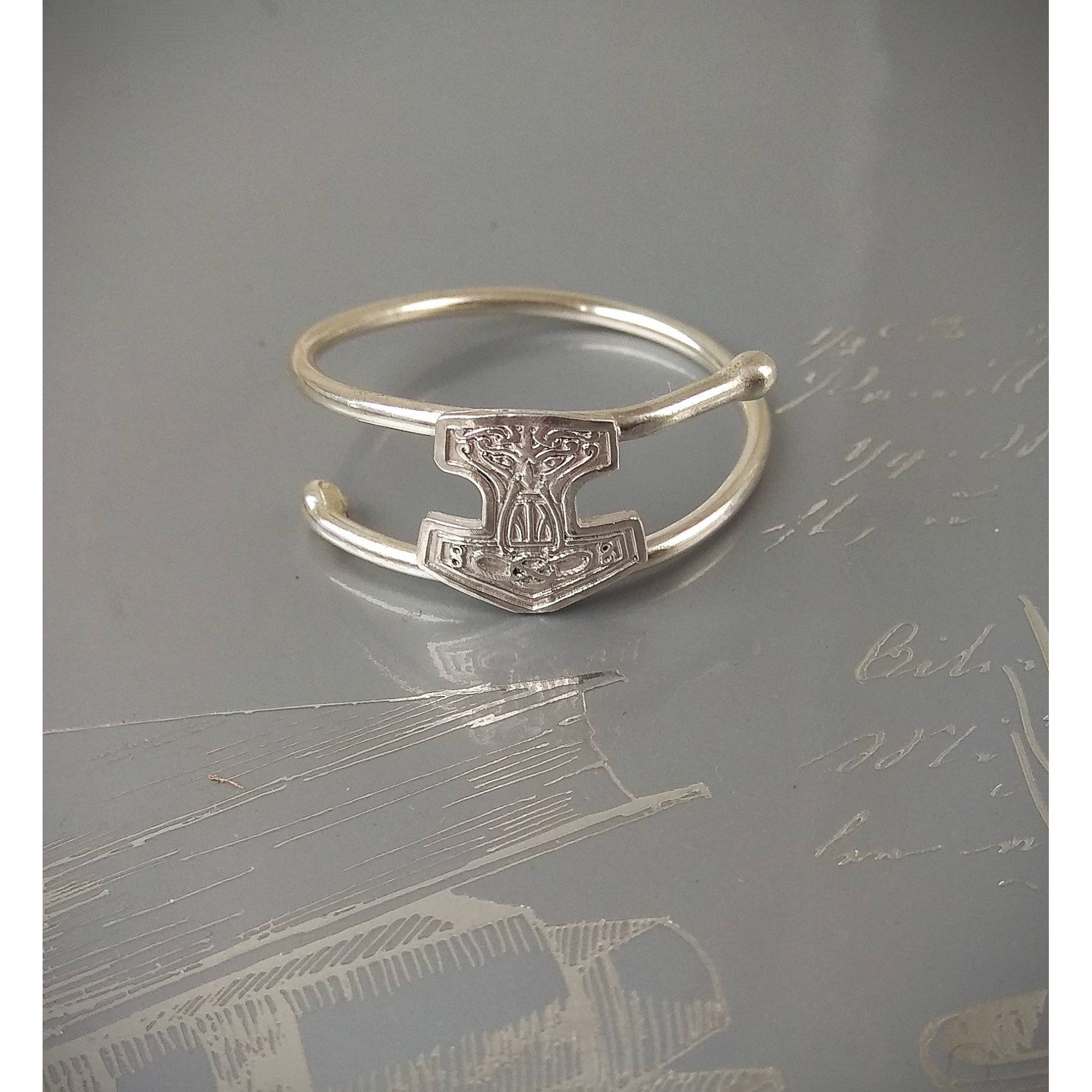 Thor's Hammer Mjolnir Sterling silver cock ring  - Adjustable penis ring - jewelry for mens — Image 9 of 11