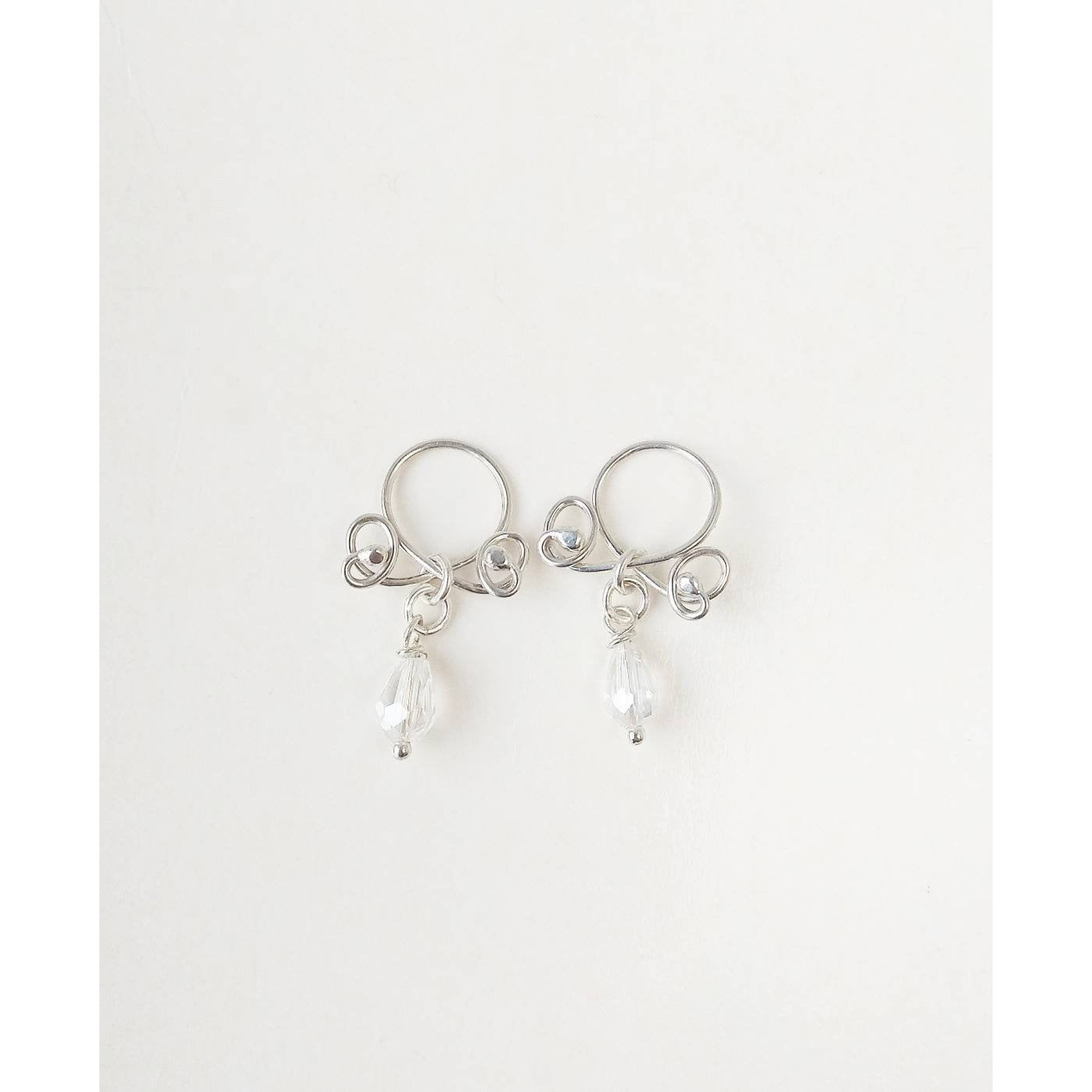 Sterling silver Nipple rings with crystal - Fake nipple piercing — Image 6 of 8