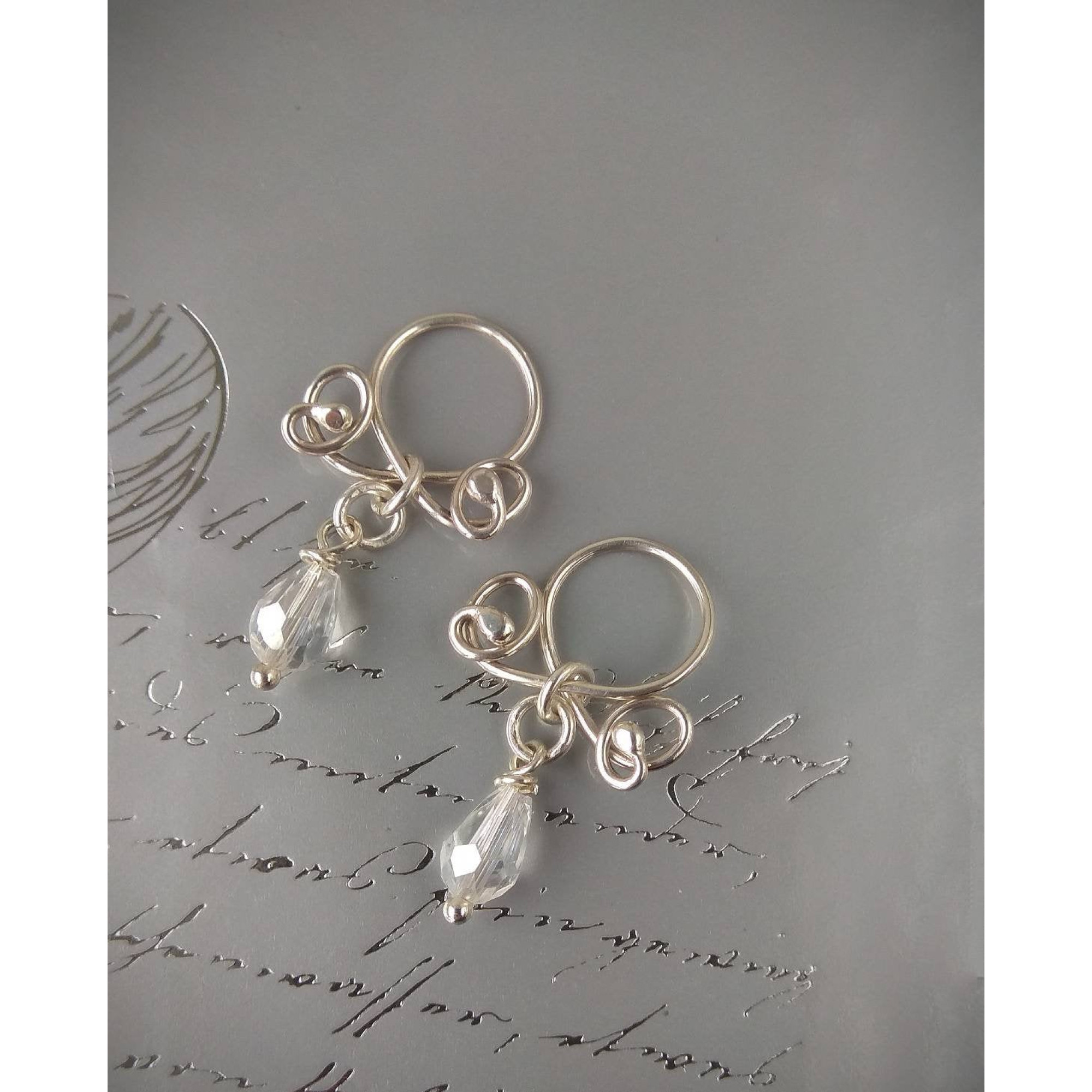 Sterling silver Nipple rings with crystal - Fake nipple piercing — Image 7 of 8