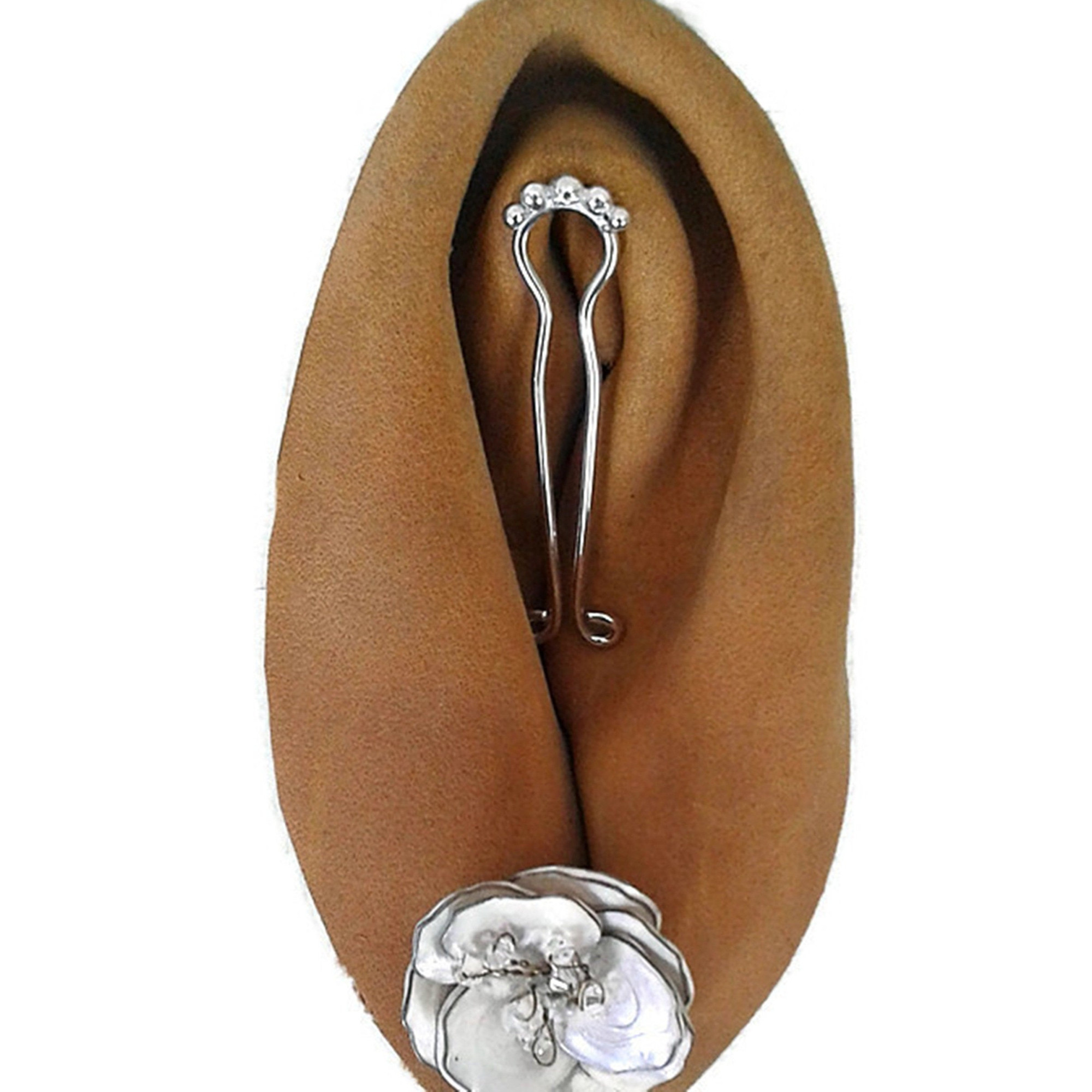 Fake Christina Piercing — Handmade Sterling Silver Non-Piercing Jewelry — Image 1 of 11