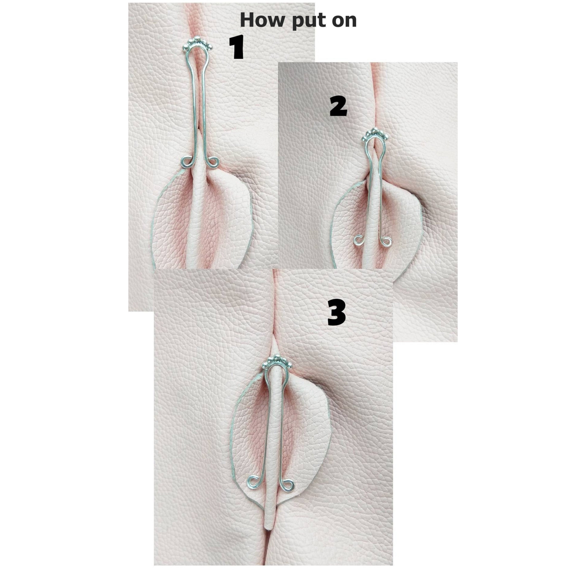 Fake Christina Piercing — Handmade Sterling Silver Non-Piercing Jewelry — Image 8 of 11