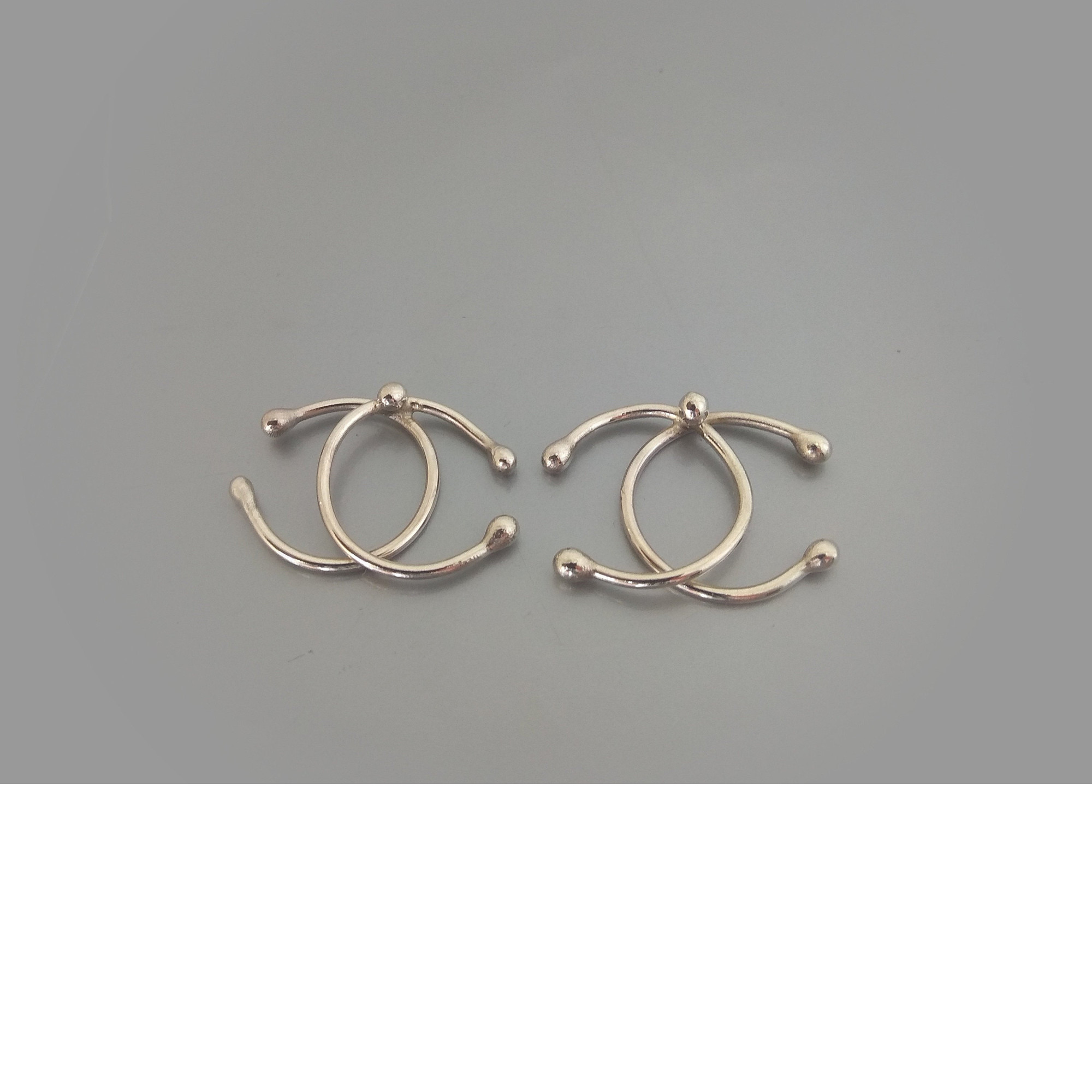Handmade Silver Nipple Rings Non Piercing adjustable Nipple Rings — Image 1 of 5